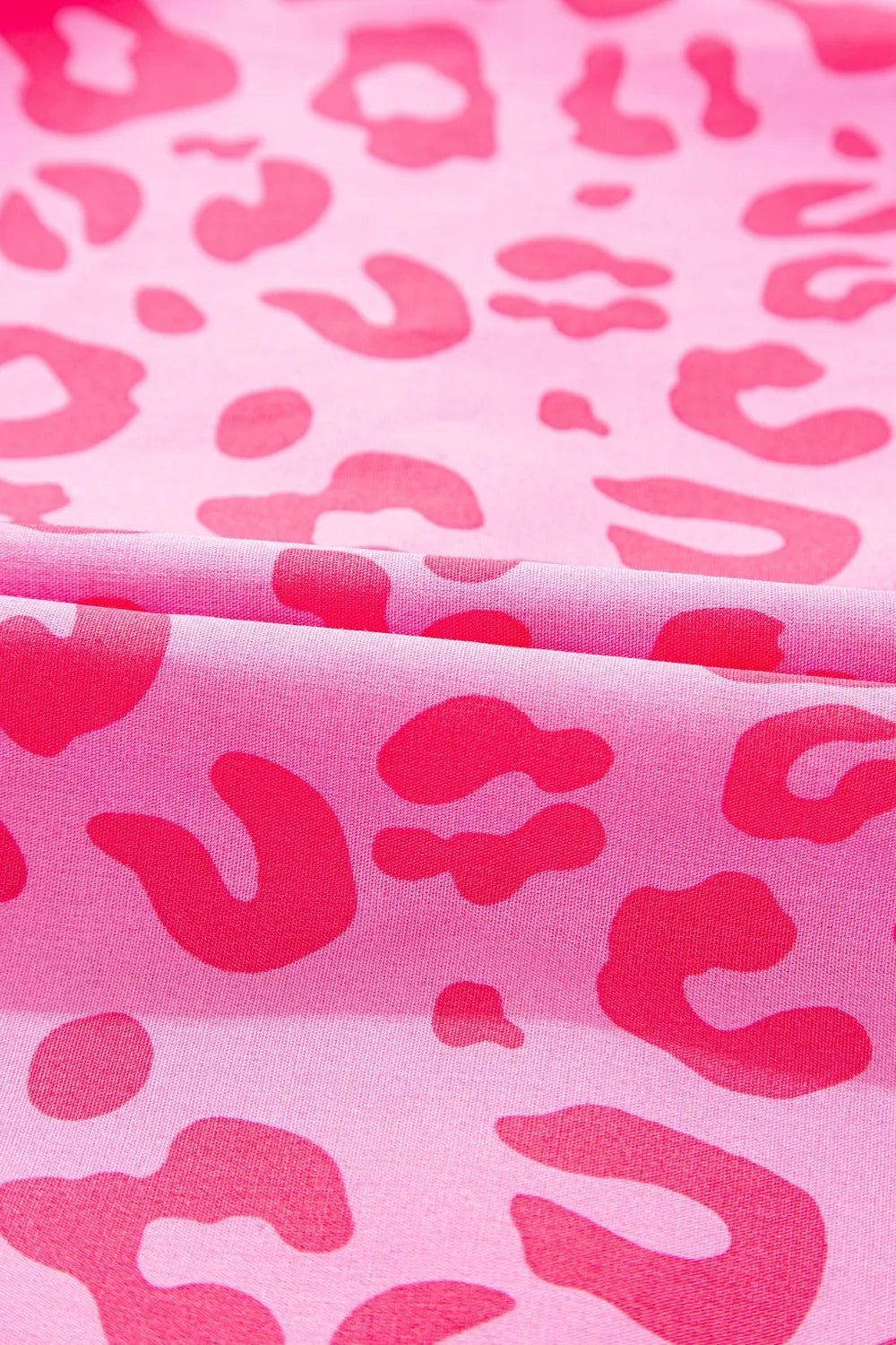 Leopard Tie Front Puff Sleeve Dress - MAD RUFFI