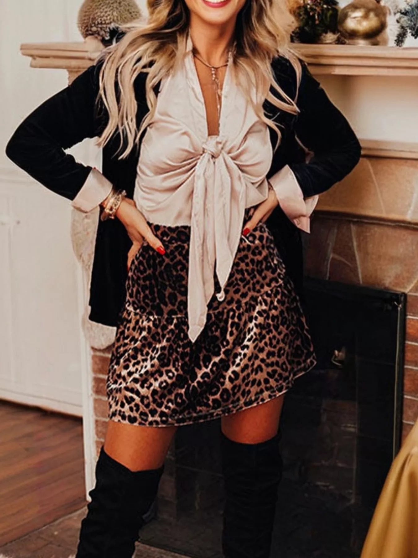 Leopard Tiered Mini Skirt - MAD RUFFI