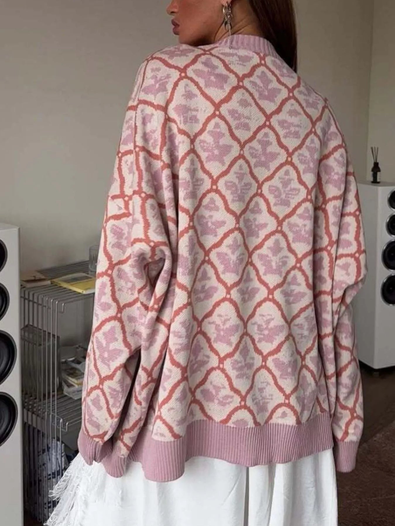 Letter Round Neck Long Sleeve Sweater - MAD RUFFI