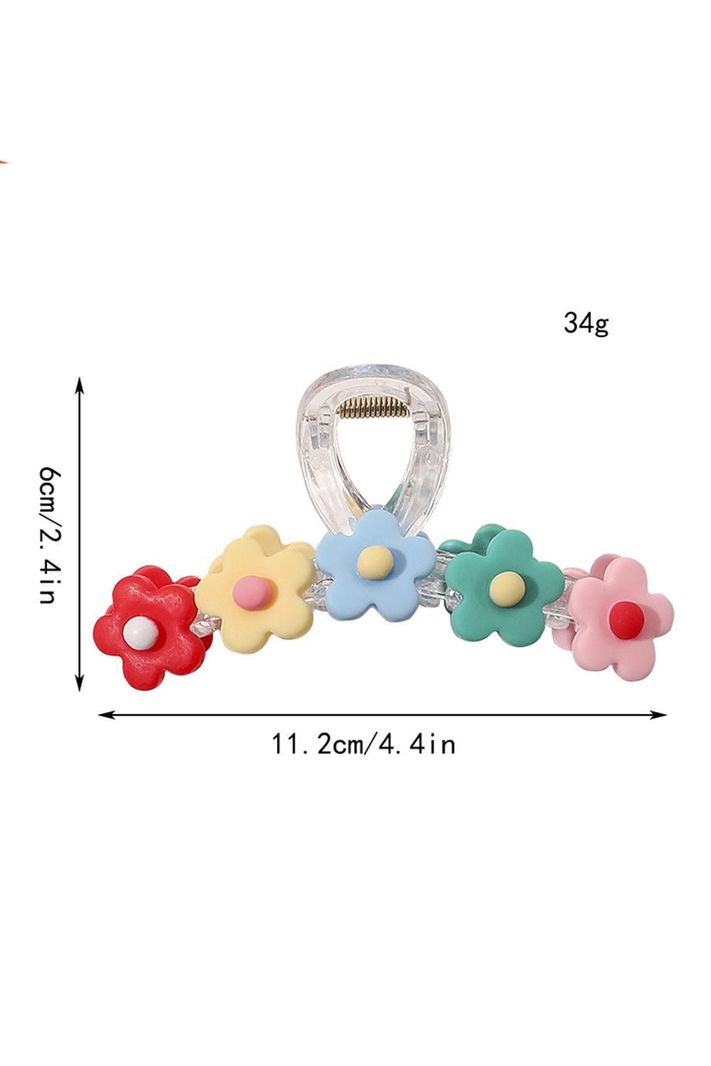 Light Blue 60s Flowers Cute Hair Claw - MAD RUFFI