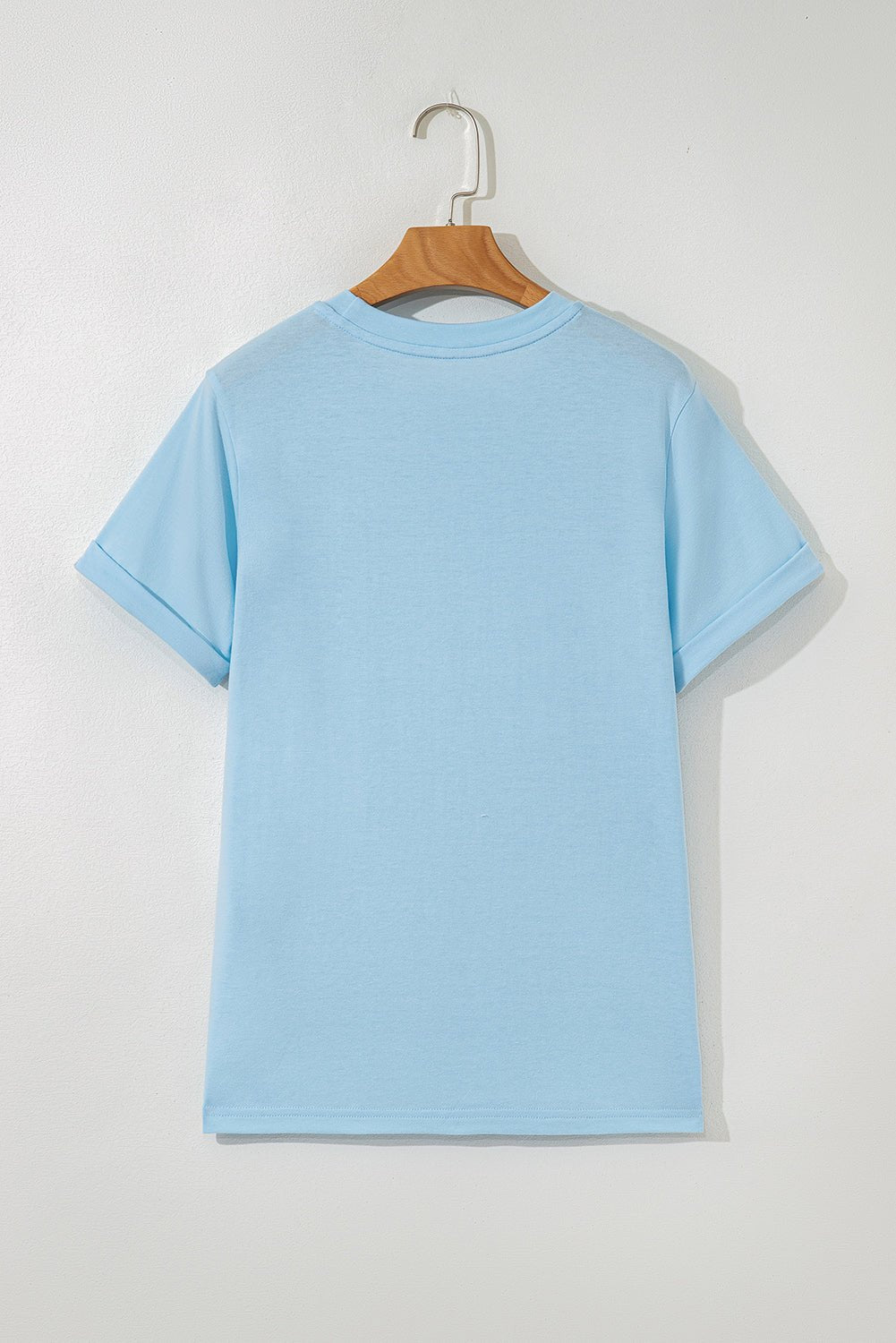 Light Blue Cheer Game Day Element Sequin Patched T Shirt - MAD RUFFI