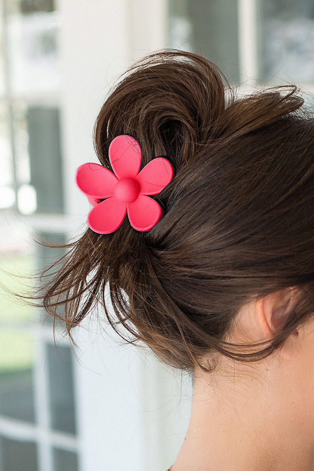 Light Blue Flower Hair Claw Clip - MAD RUFFI