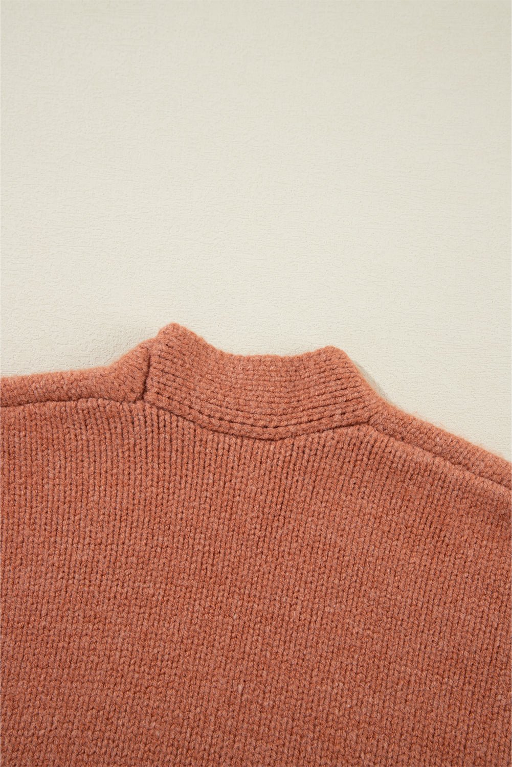 Light French Beige Drop Sleeve Open Front Cropped Cardigan - MAD RUFFI