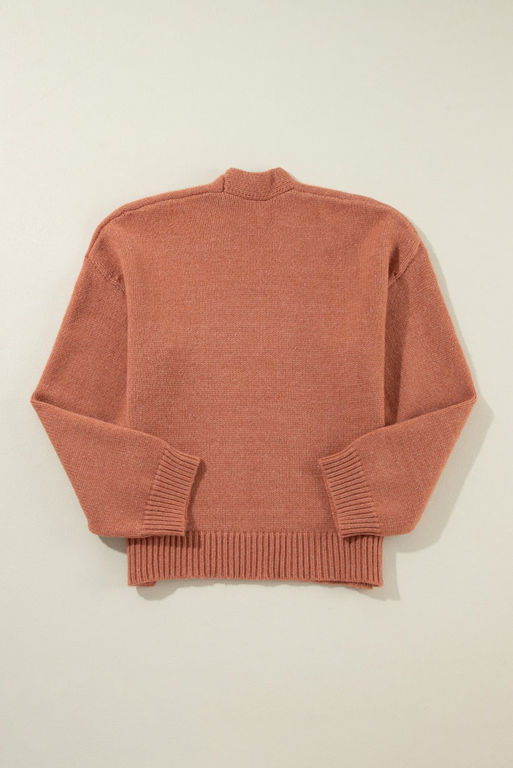 Light French Beige Drop Sleeve Open Front Cropped Cardigan - MAD RUFFI