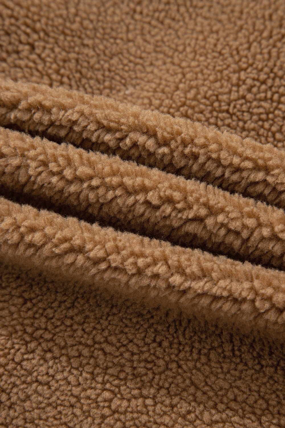 Light French Beige Fleece Tie Front Winter Vest - MAD RUFFI