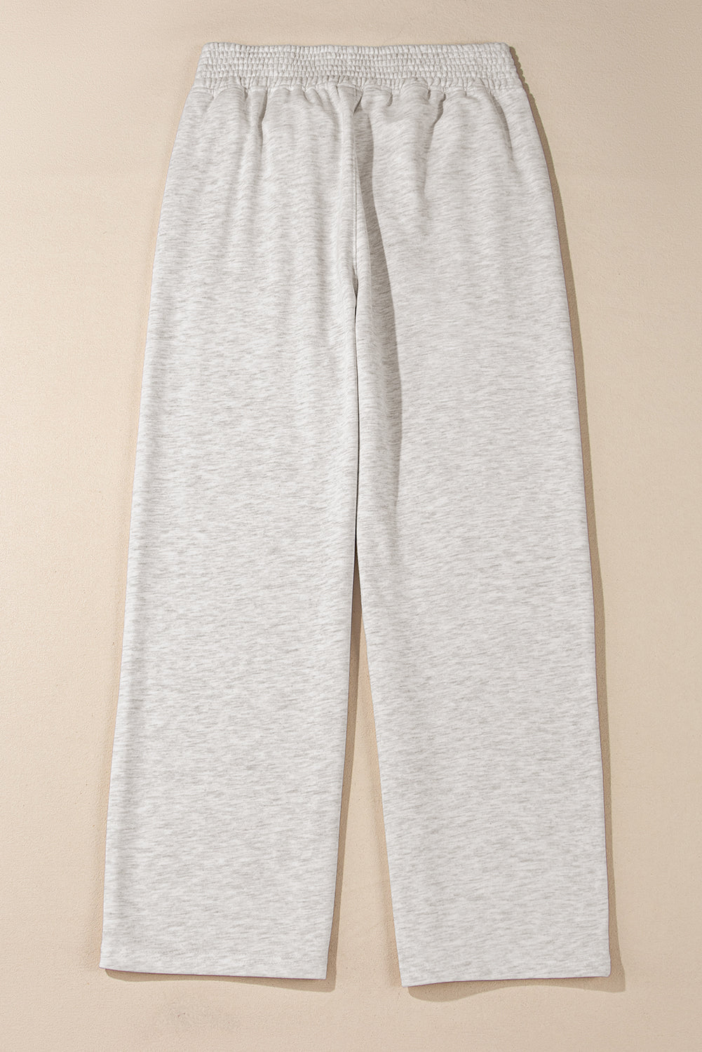 Light Grey Cross-Waist Wide Leg Lounge Pants - MAD RUFFI