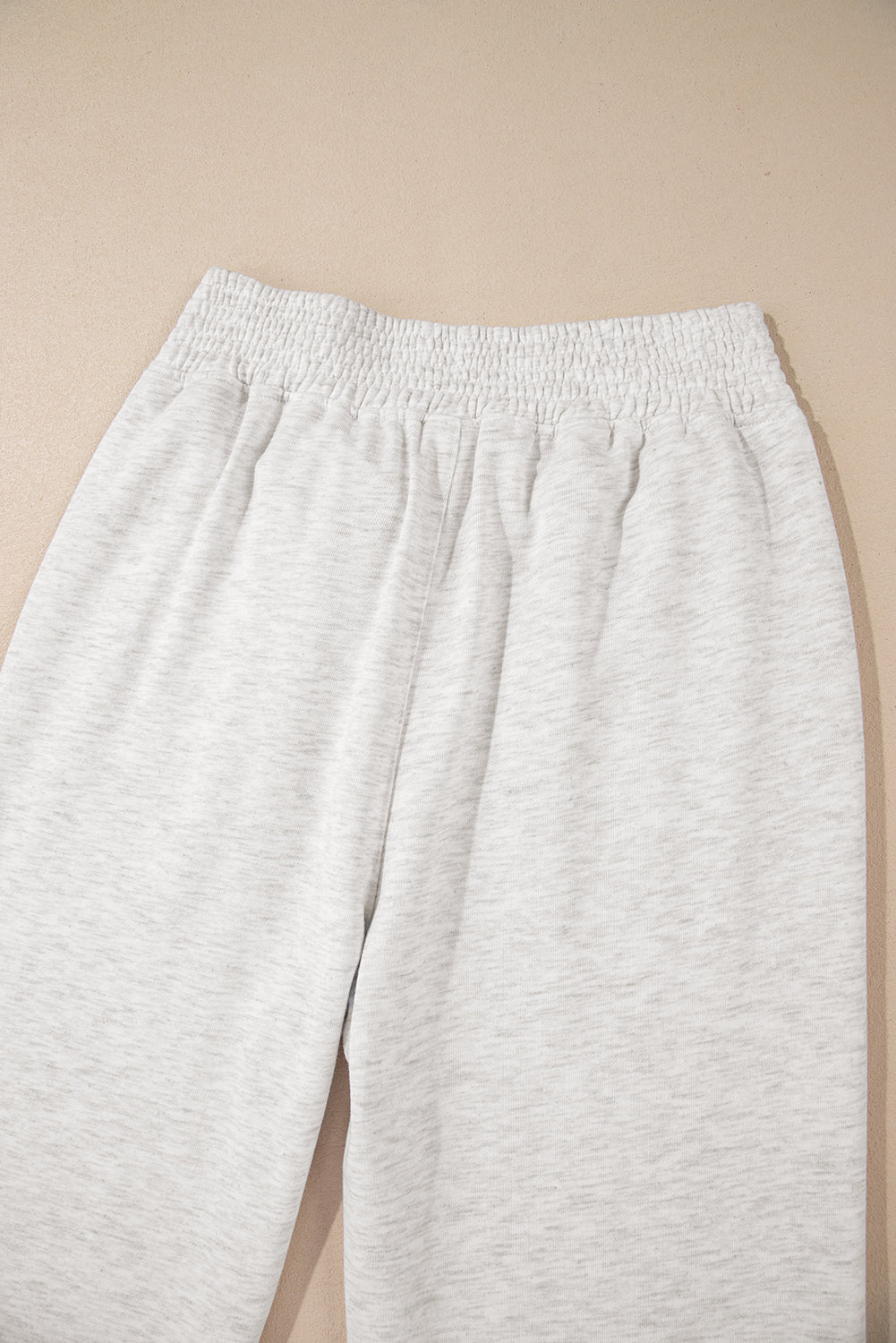 Light Grey Cross-Waist Wide Leg Lounge Pants - MAD RUFFI