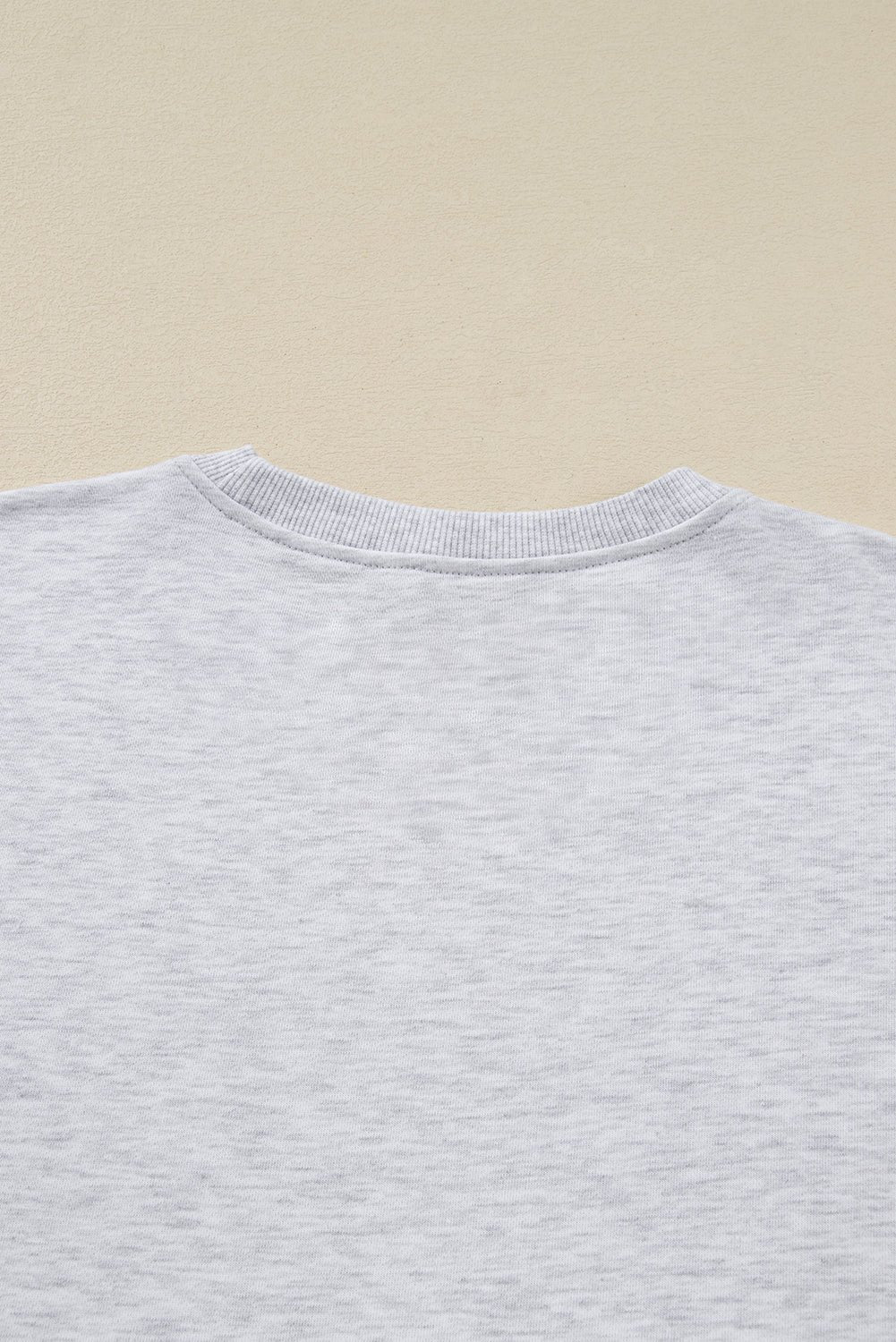 Light Grey Girly Bow Embroidered Pullover Loose Shorts Plus Size Outfit - MAD RUFFI