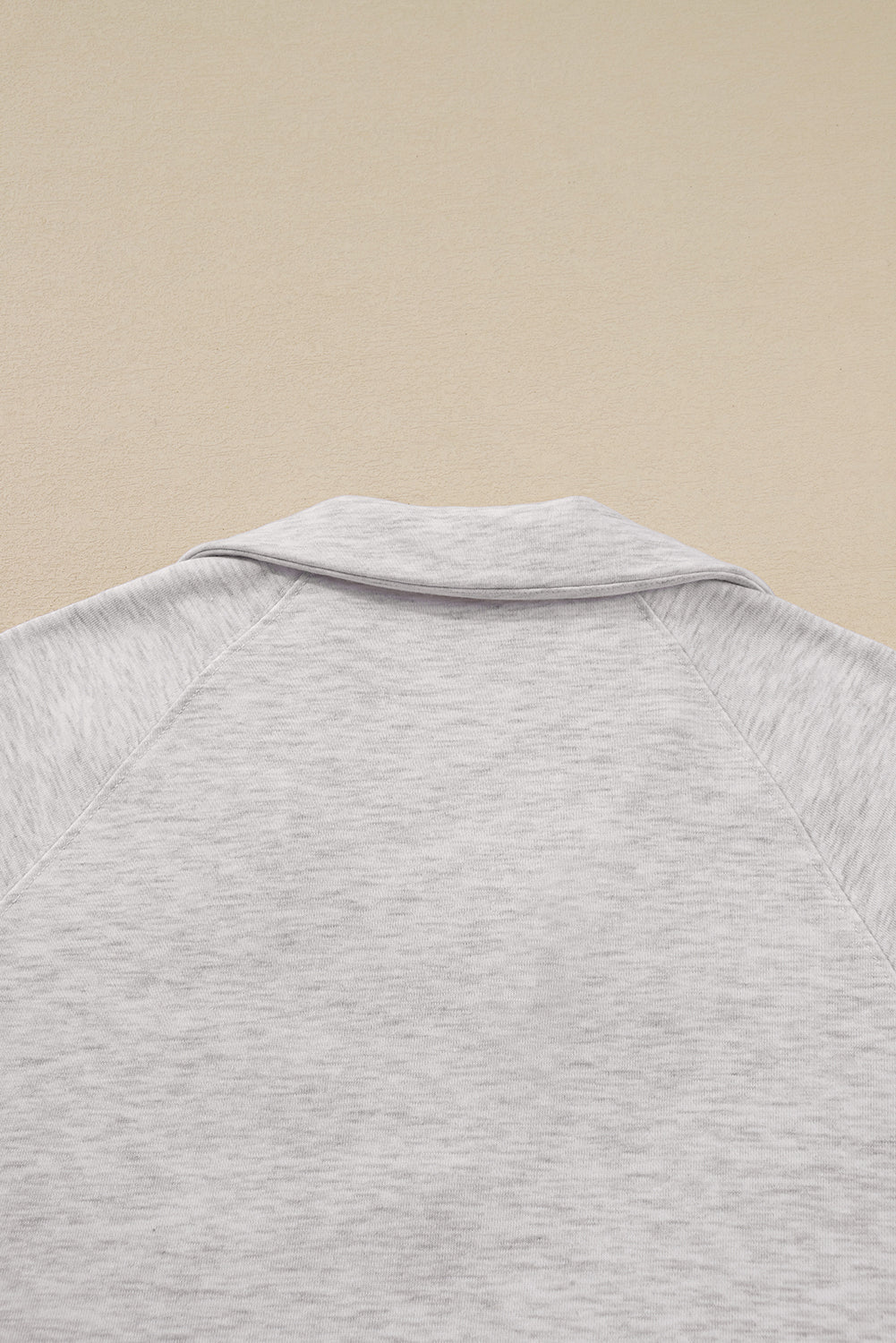 Light Grey Polo Collar V Neck Pullover and Drawstring Sweatpants Set - MAD RUFFI