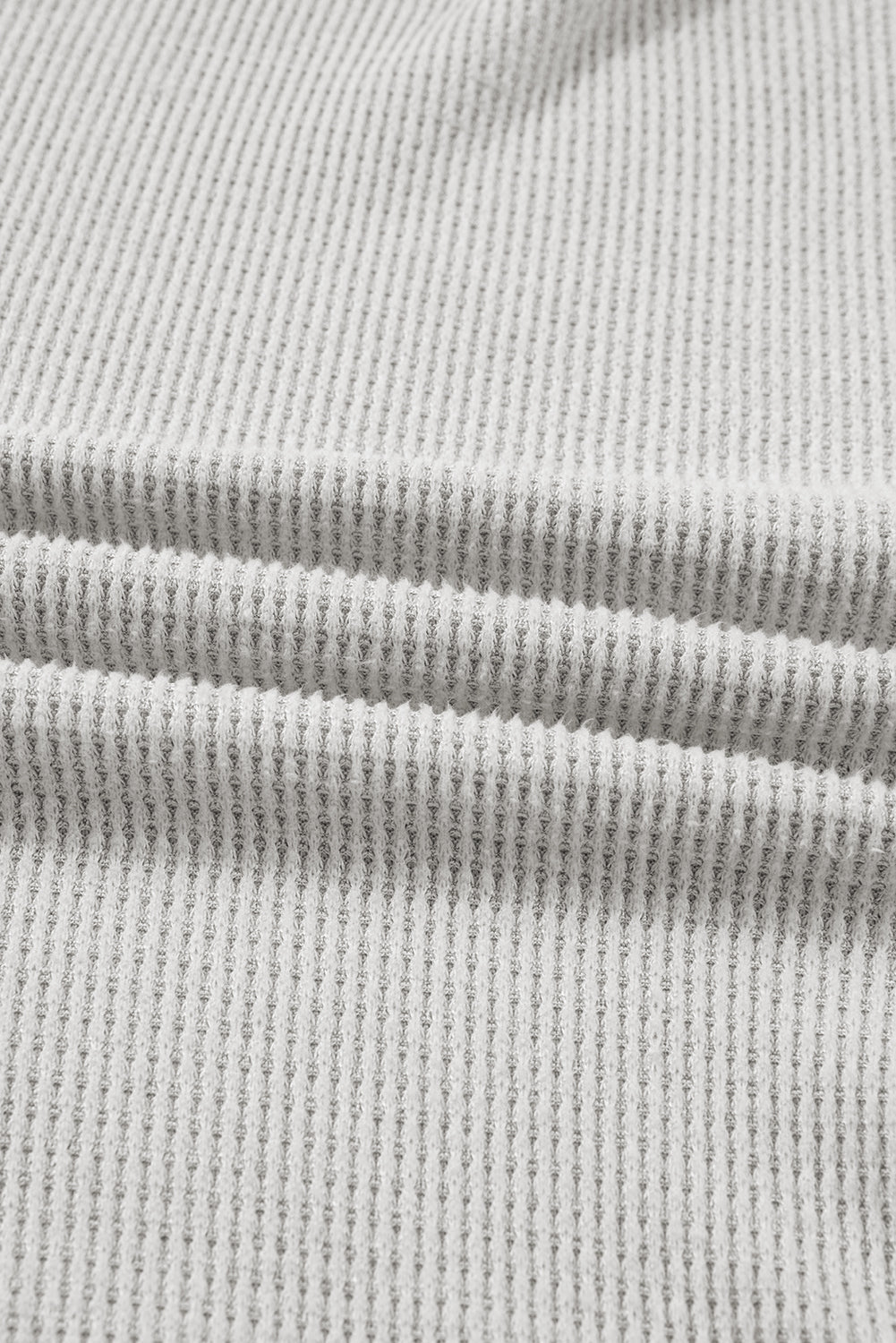 Light Grey Textured Knit Drawstring Cowl Neck Oversized Top - MAD RUFFI