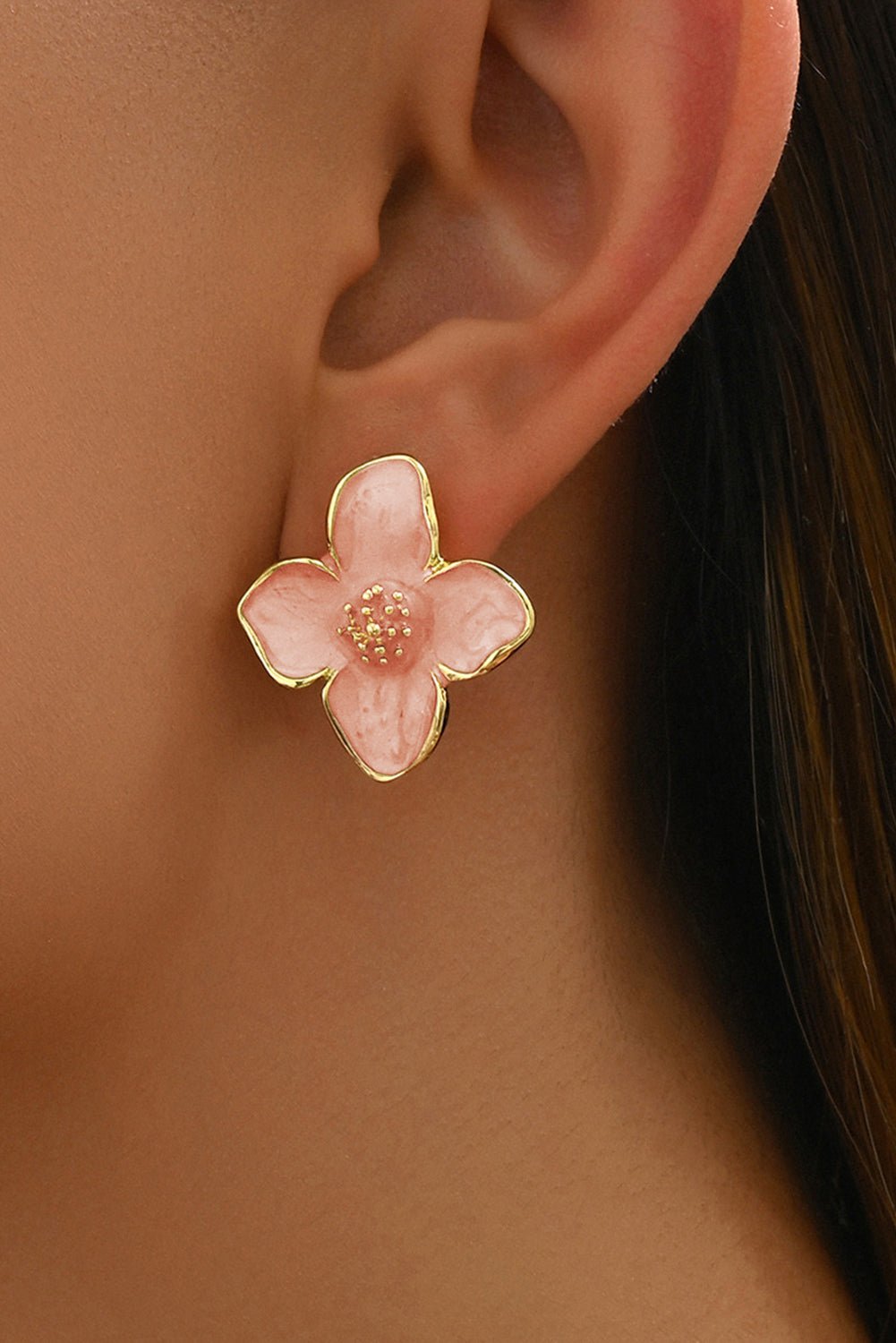 Light Pink Flower Shape Earrings - MAD RUFFI