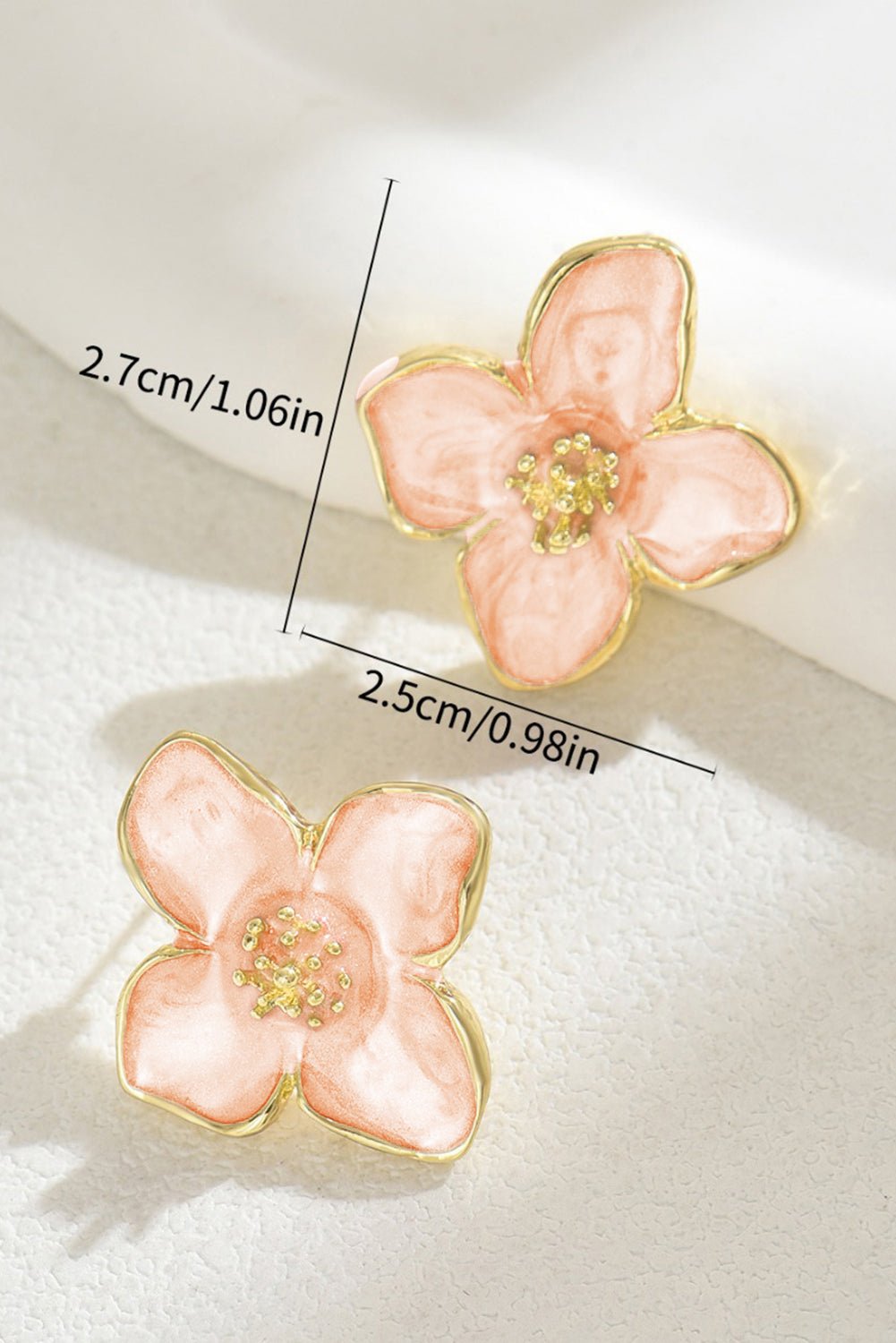 Light Pink Flower Shape Earrings - MAD RUFFI