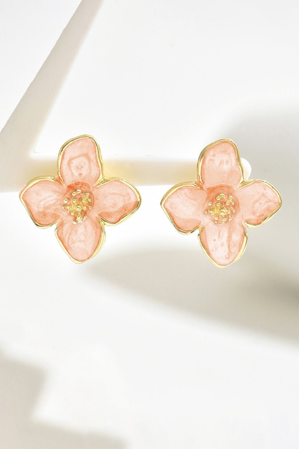 Light Pink Flower Shape Earrings - MAD RUFFI