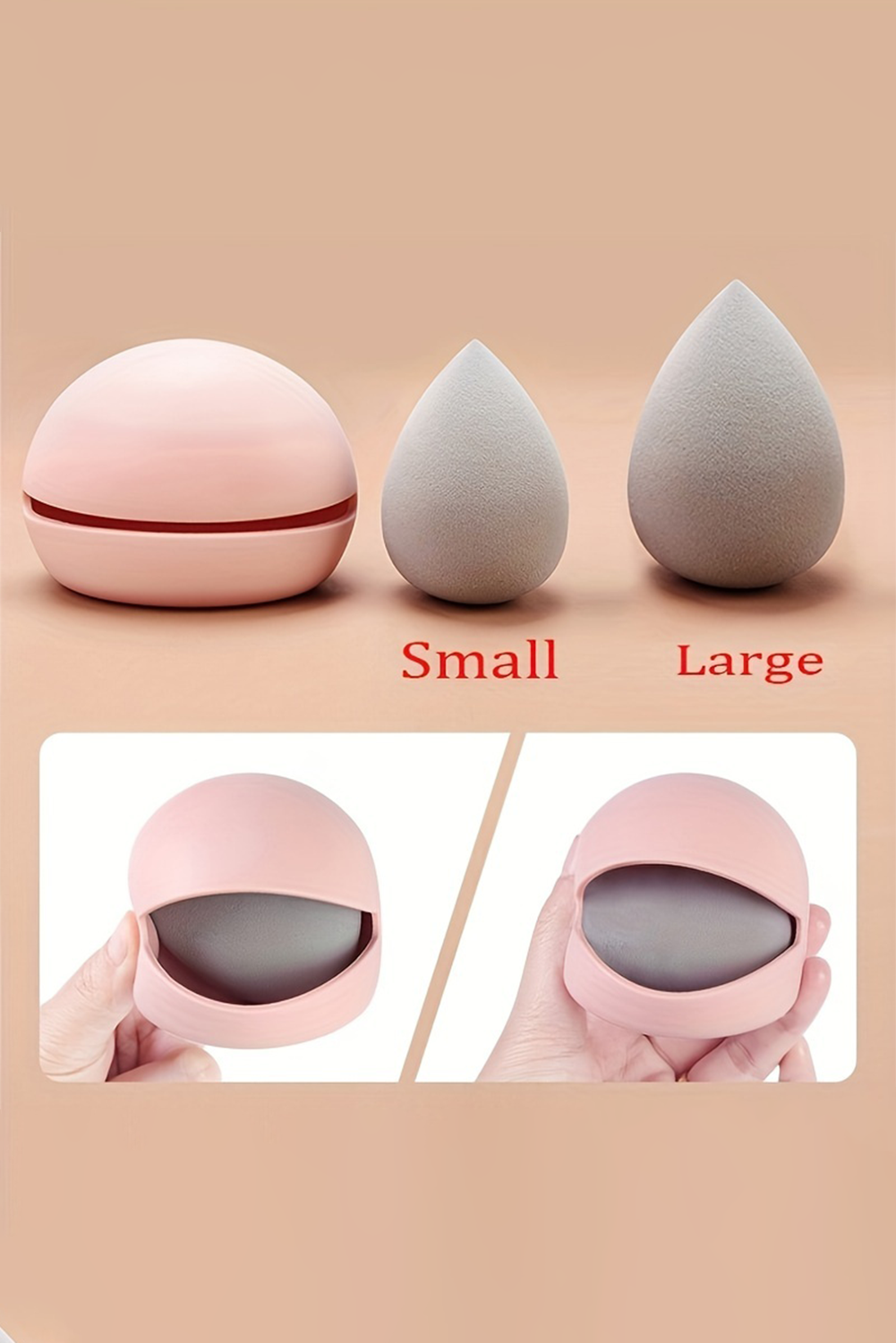 Light Pink Makeup Sponge Organizer - MAD RUFFI