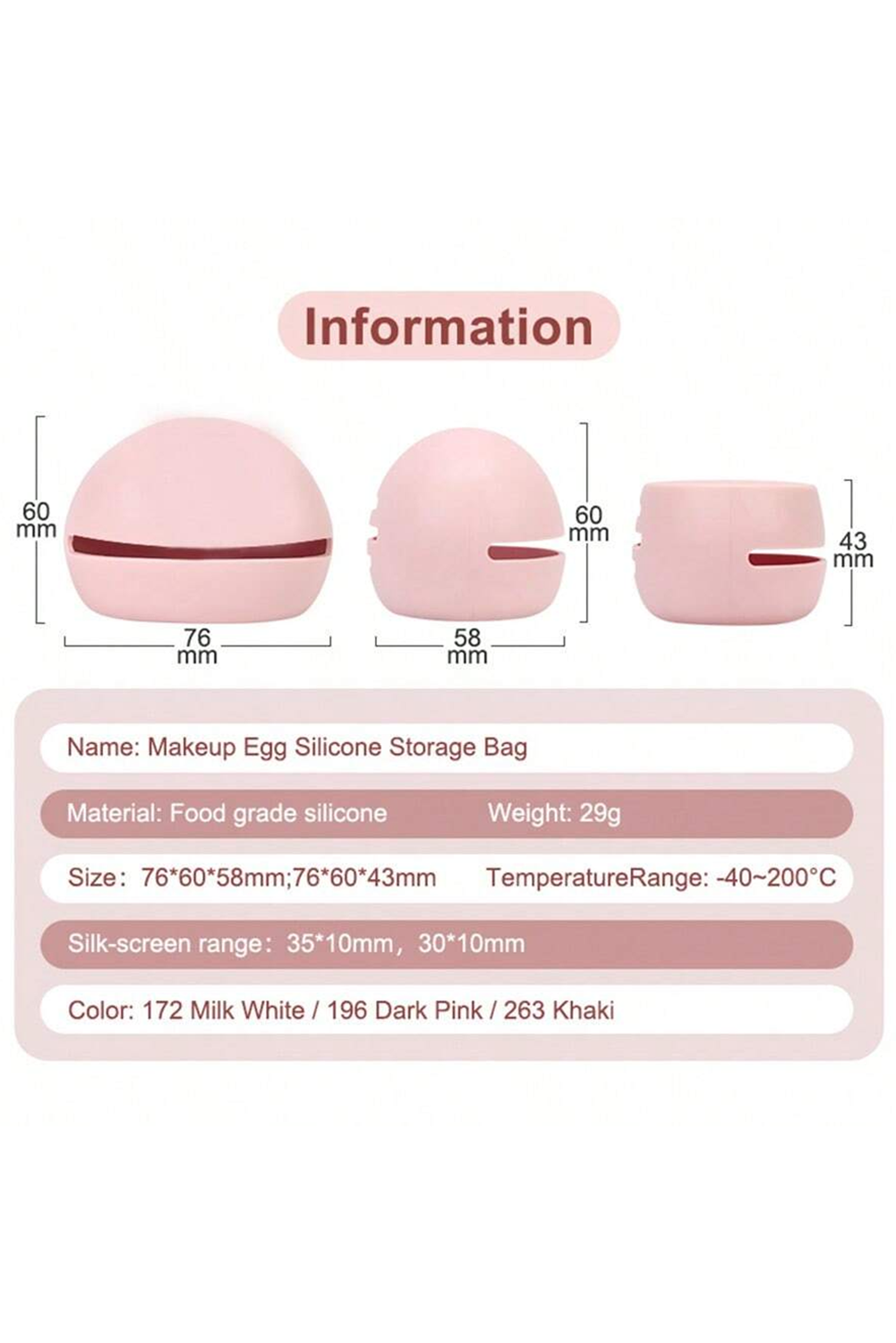 Light Pink Makeup Sponge Organizer - MAD RUFFI