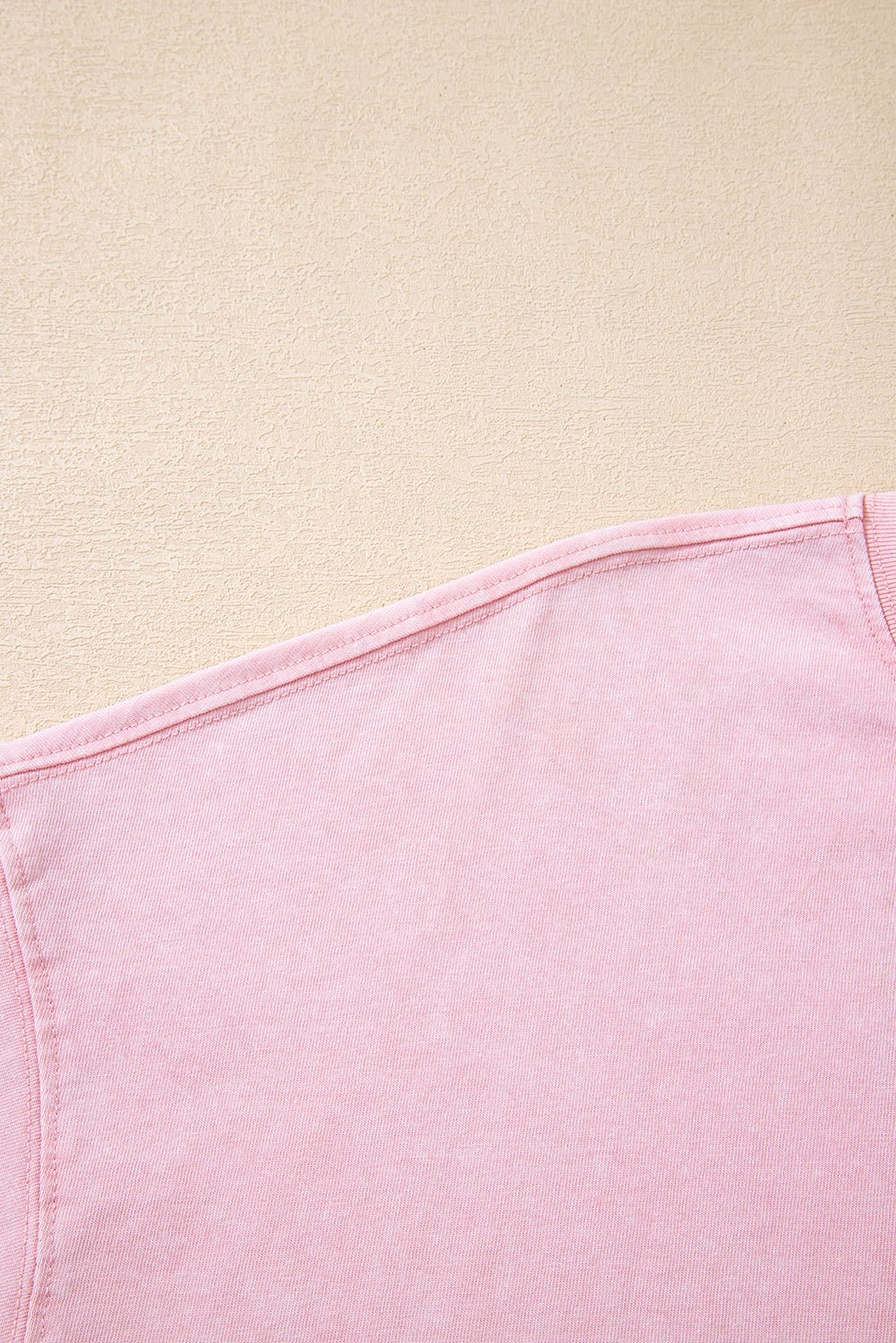 Light Pink Mineral Wash Star Patched Loose Pants Set - MAD RUFFI