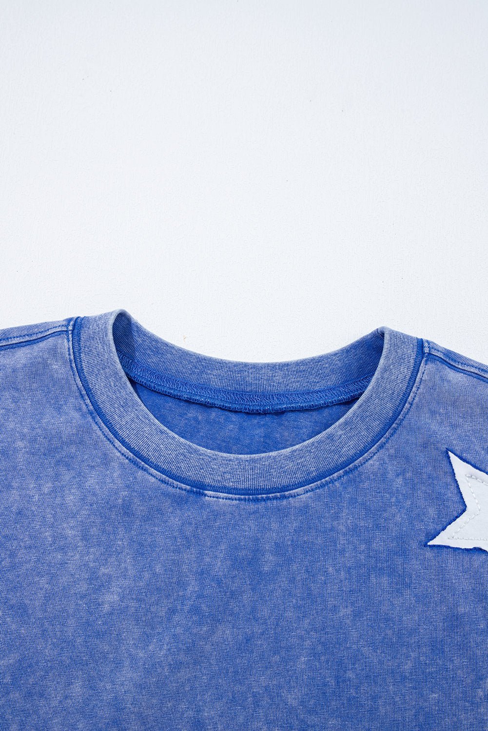 Light Pink Mineral Wash Star Patched Loose Pants Set - MAD RUFFI