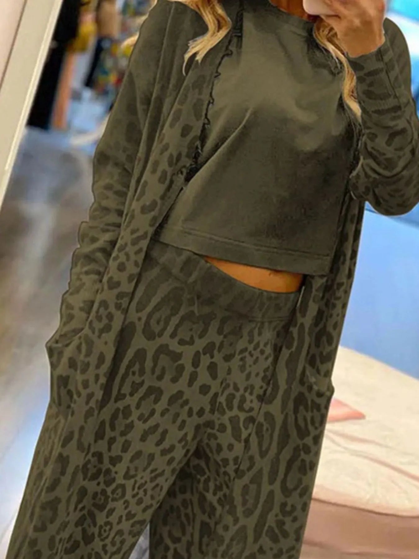 Long Sleeve Longline Outerwear and Pants Set - MAD RUFFI