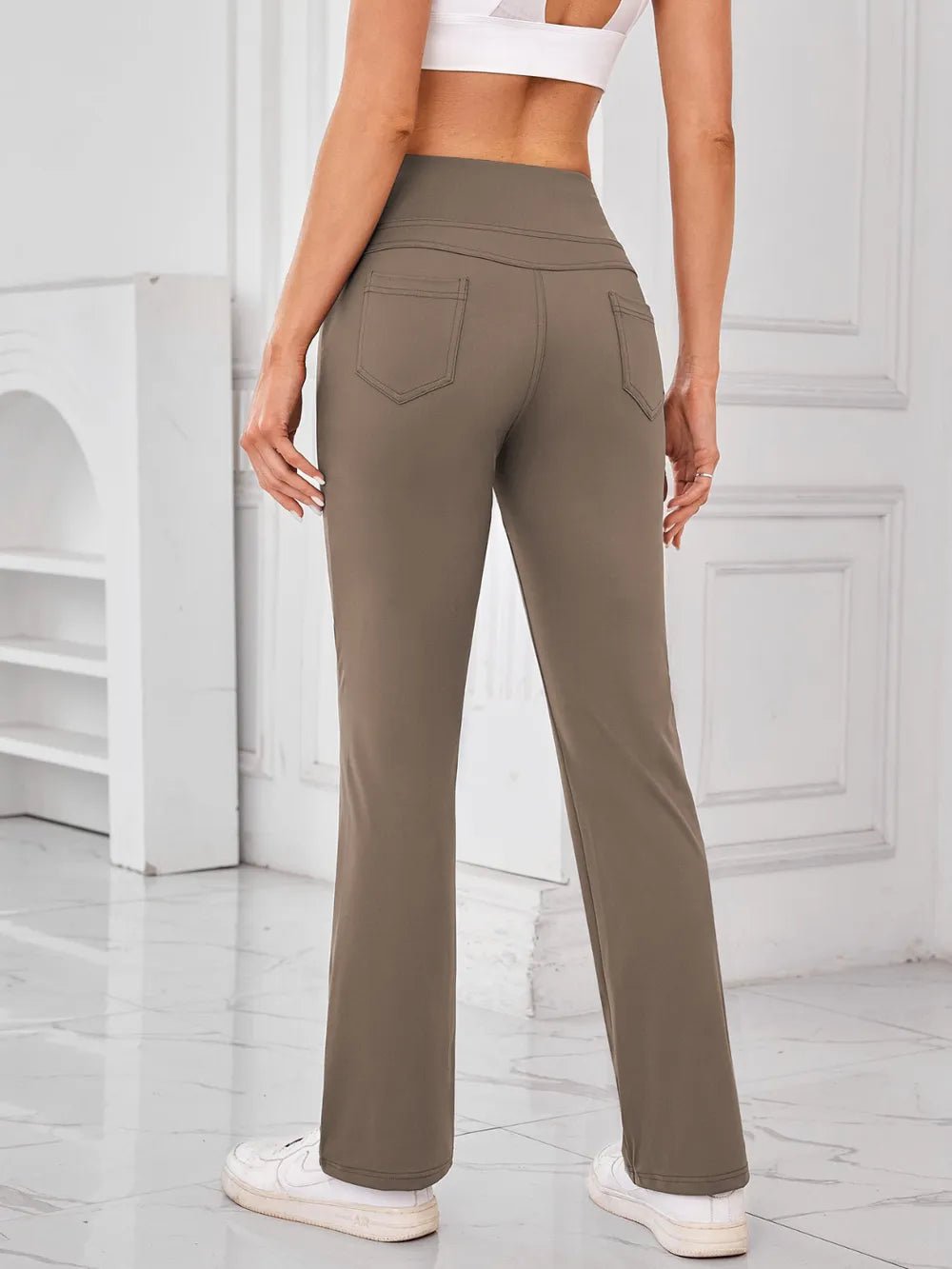 Lovelet High Waist Active Pants with Pockets - MAD RUFFI