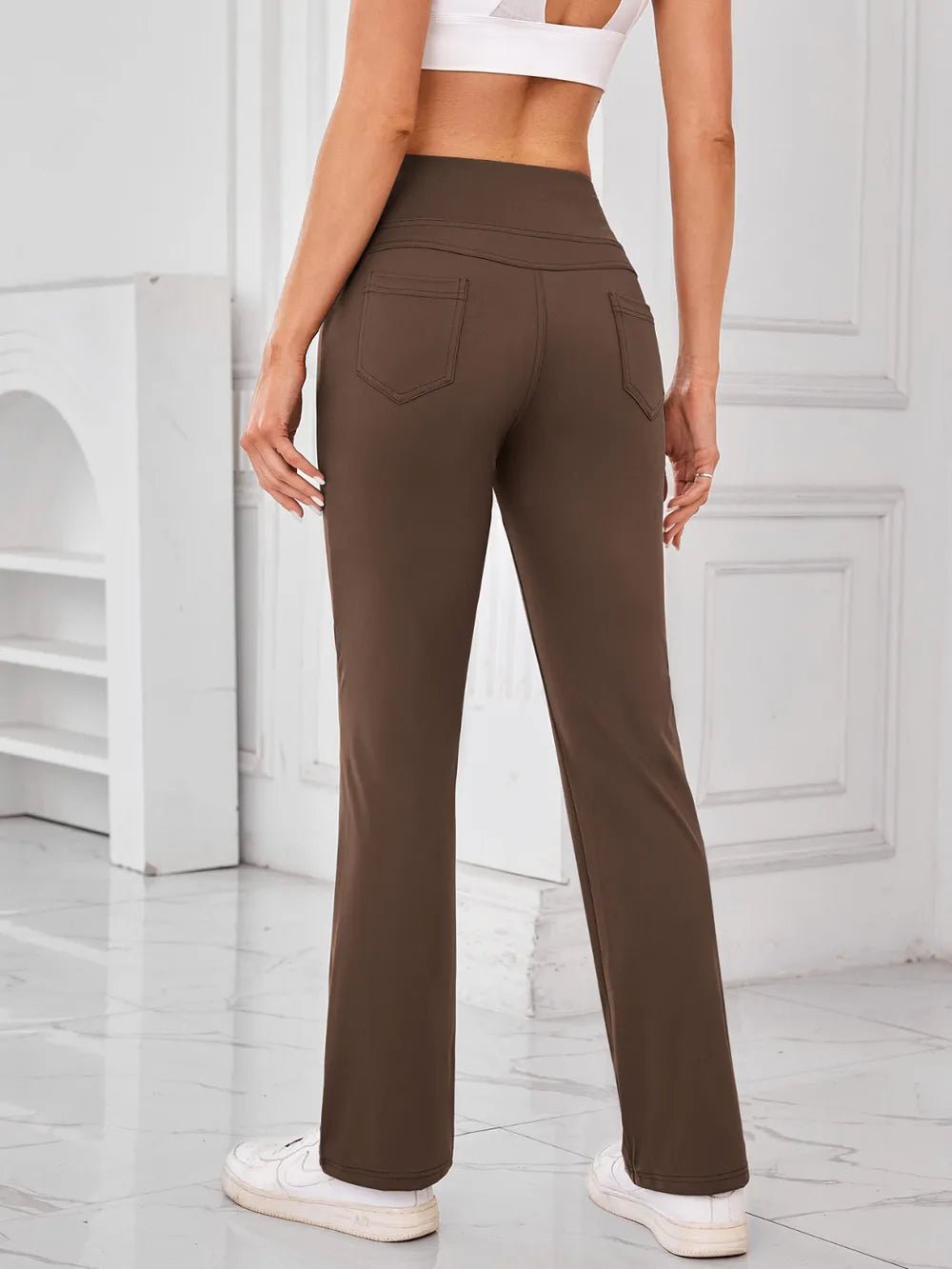 Lovelet High Waist Active Pants with Pockets - MAD RUFFI
