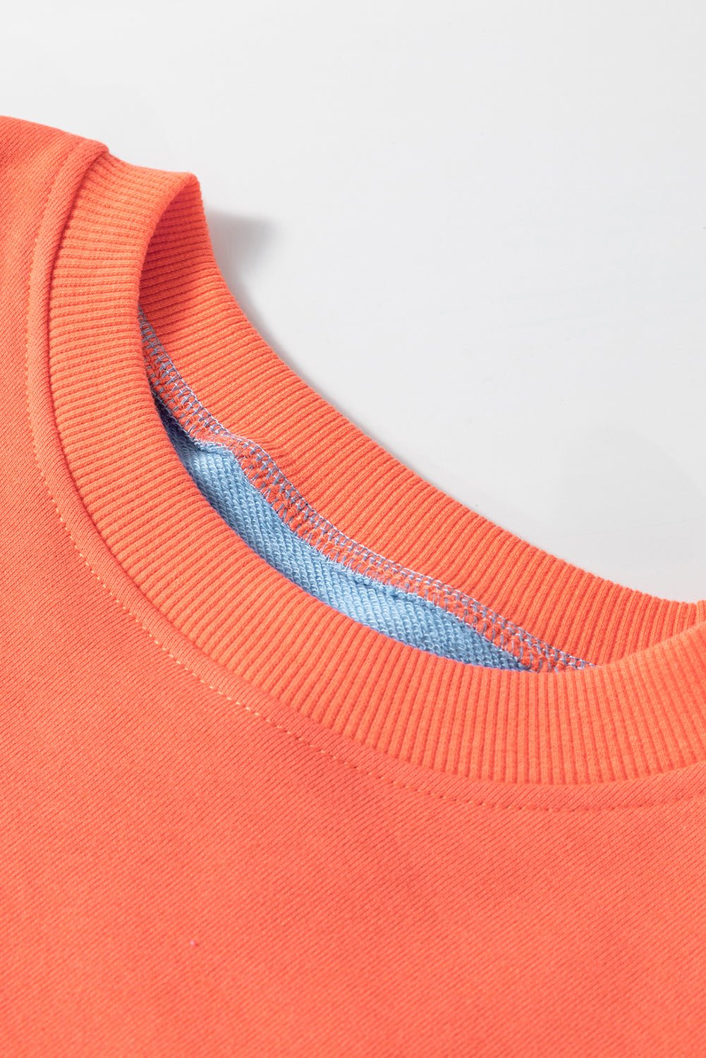 Meadow Mauve Colorblock Drop Shoulder Sweatshirt - MAD RUFFI