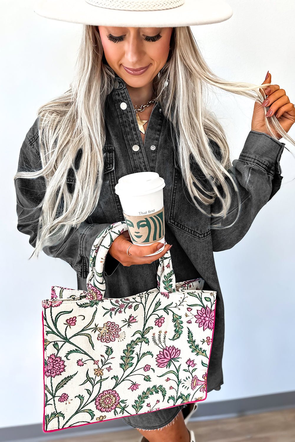 Medium Grey Chest Pocket Raw Hem Denim Loose Shirt Dress - MAD RUFFI