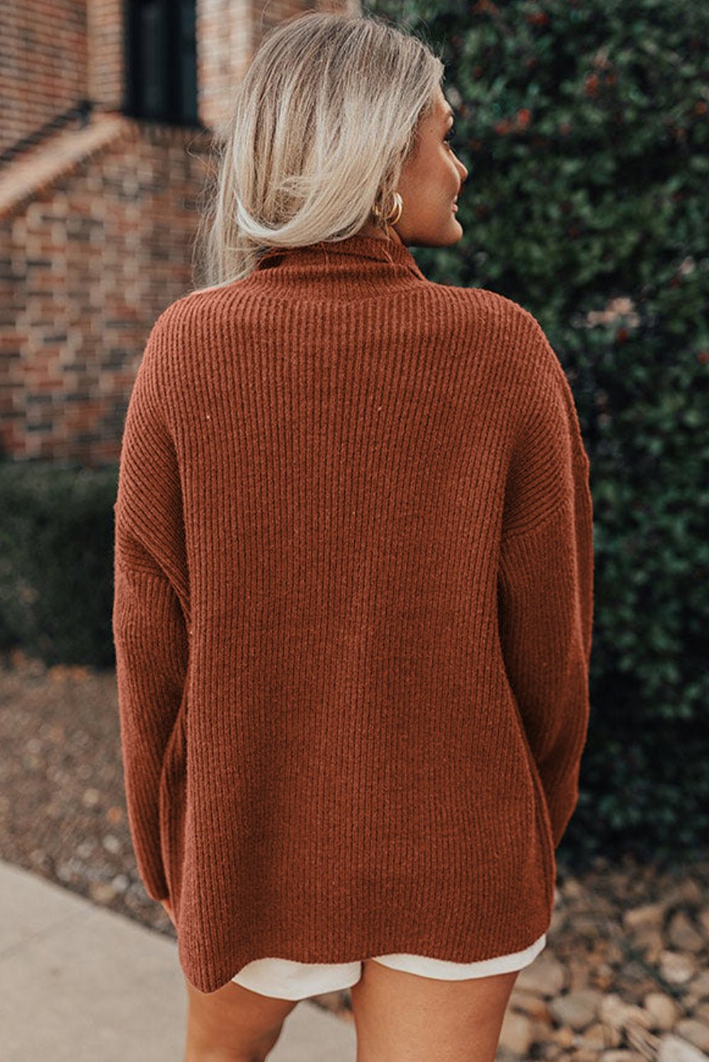 Medium Grey Ribbed Knit Buttons Front Flap Pocket Casual Shacket - MAD RUFFI