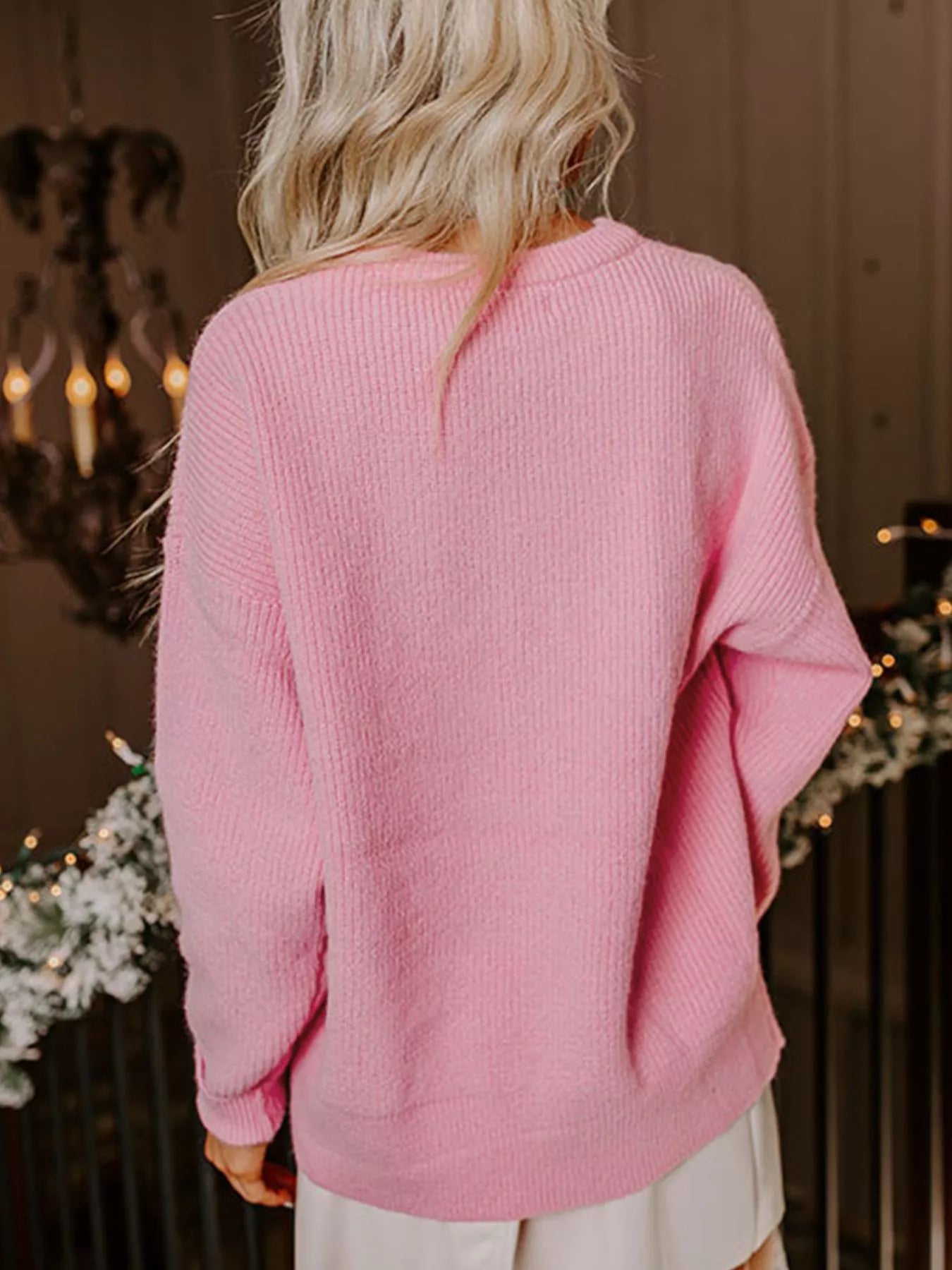 Merry Candy Cane Christmas Crew Neck Sweater - MAD RUFFI