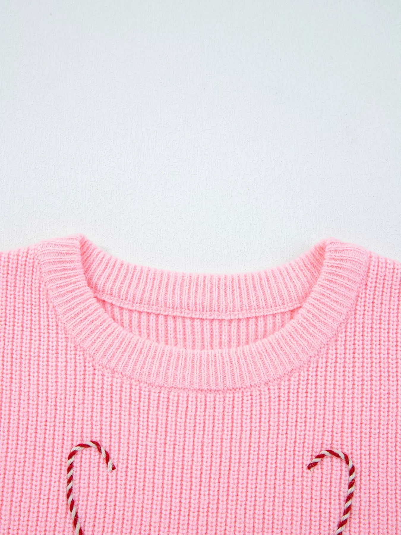 Merry Candy Cane Christmas Crew Neck Sweater - MAD RUFFI