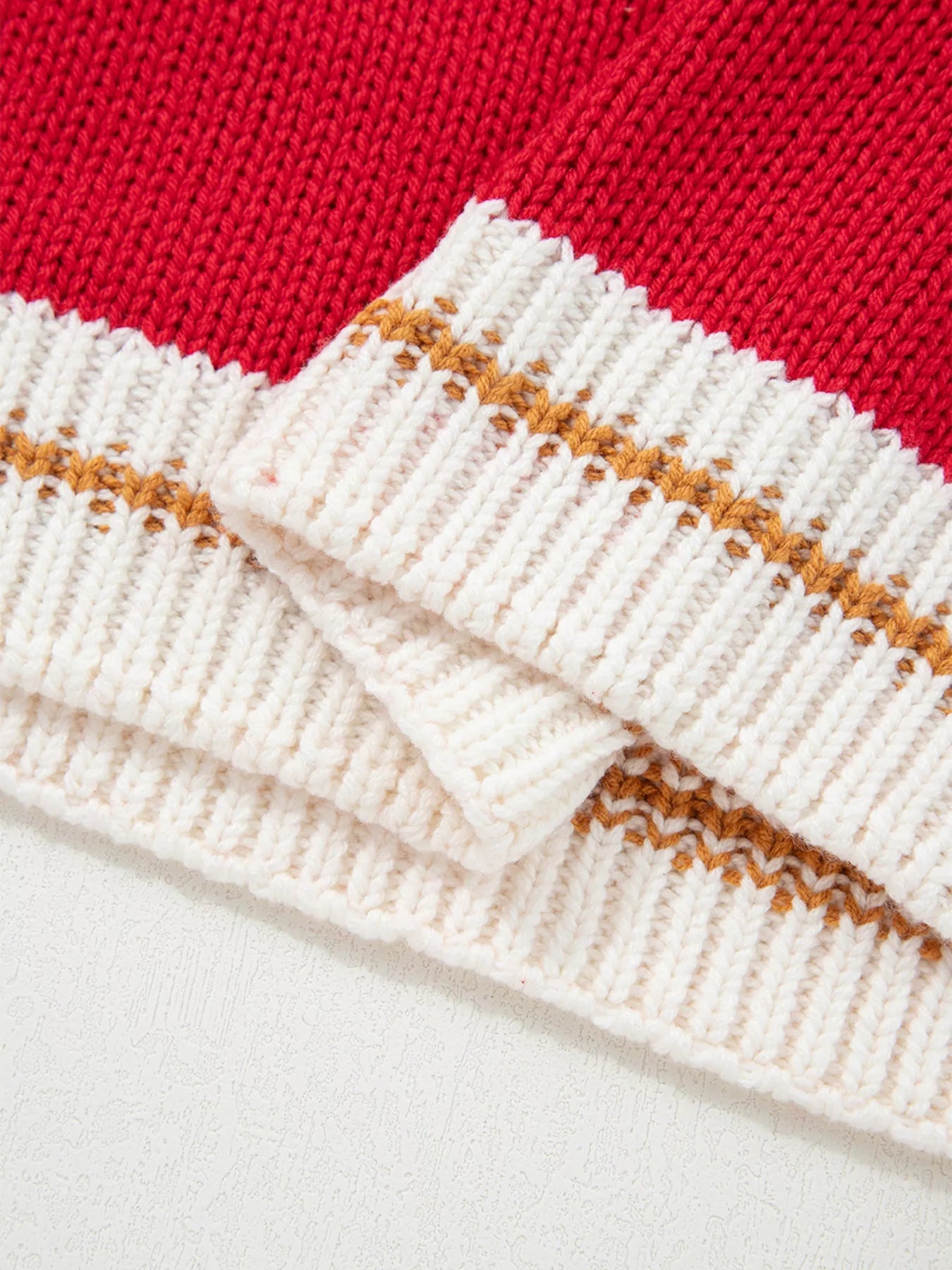 MERRY Contrast Edge Drop Shoulder Christmas Sweater - MAD RUFFI