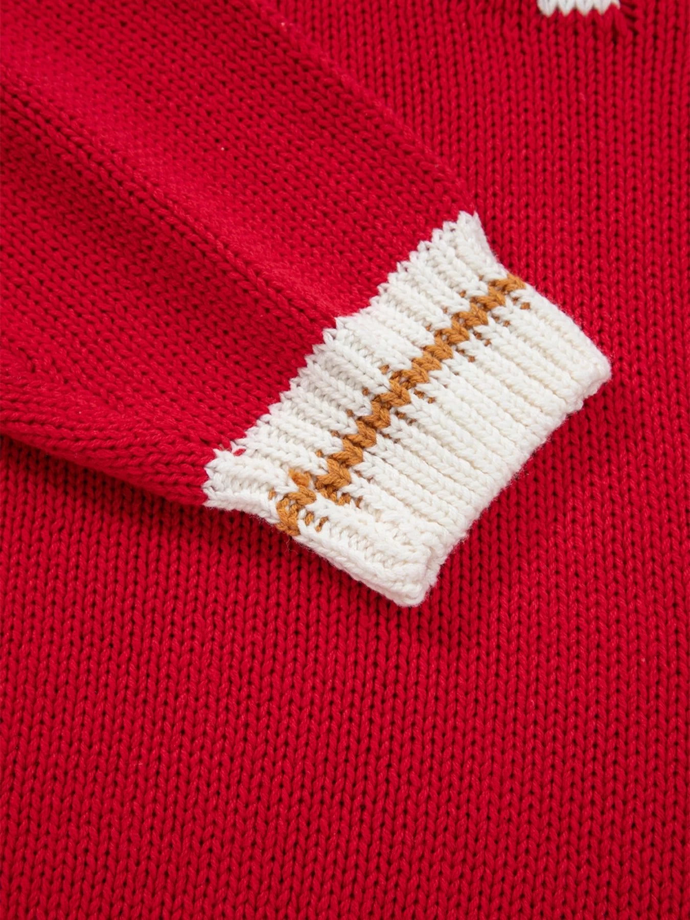 MERRY Contrast Edge Drop Shoulder Christmas Sweater - MAD RUFFI