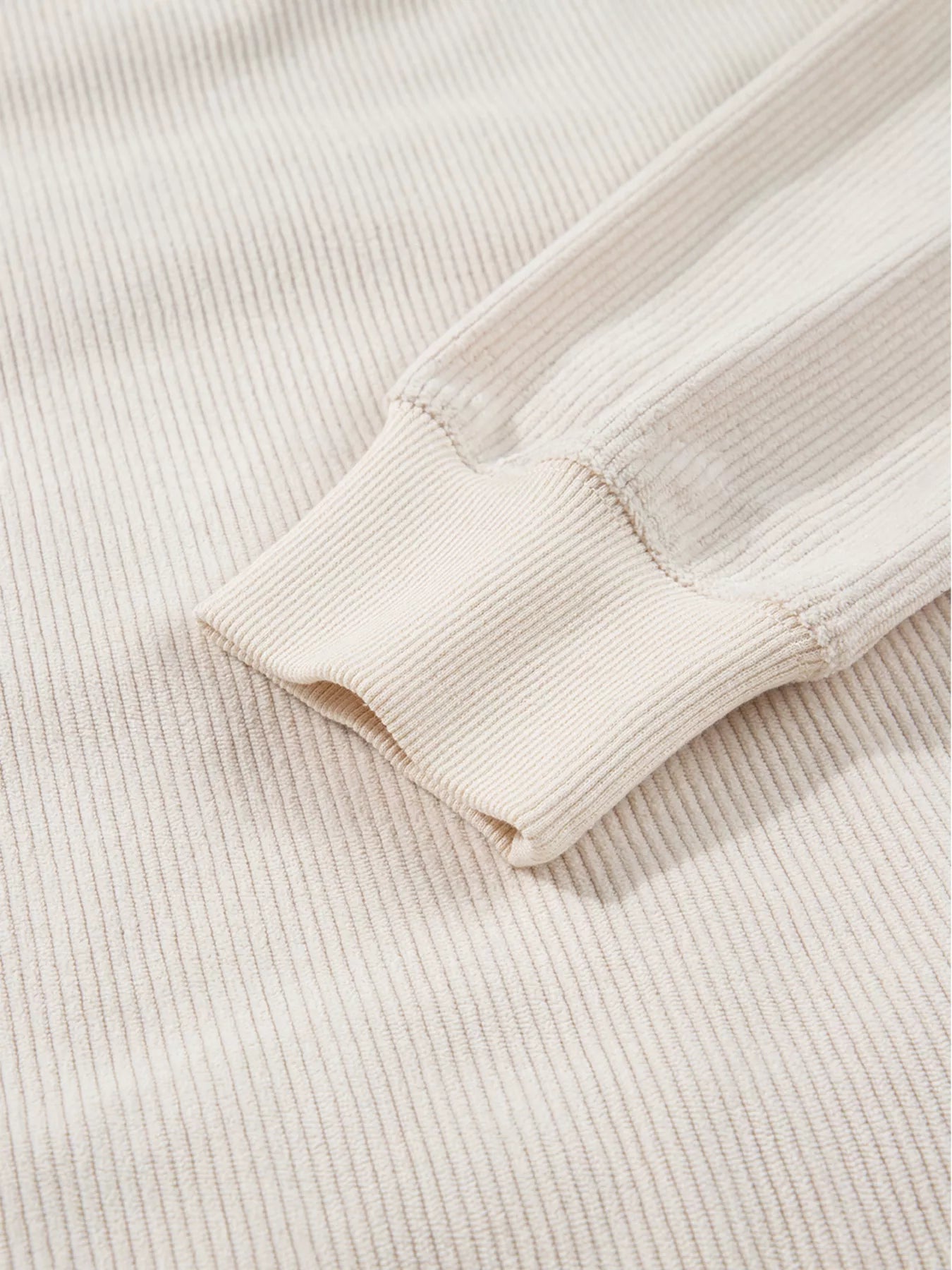 Merry Little Thing Corded Letter Graphic Ribbed Sweatshirt - MAD RUFFI