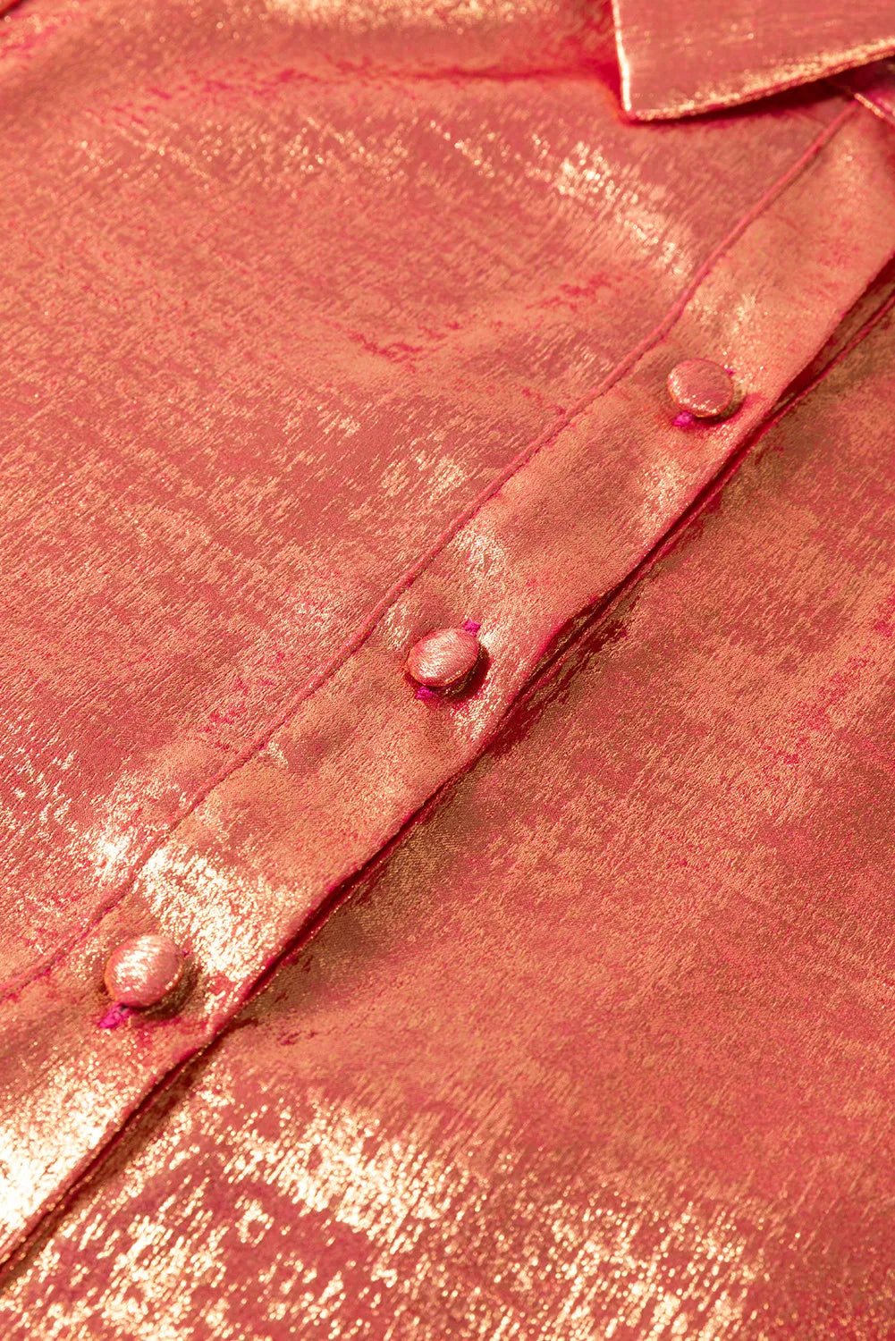 Metallic Sheen Long Sleeve Mini Dress - MAD RUFFI