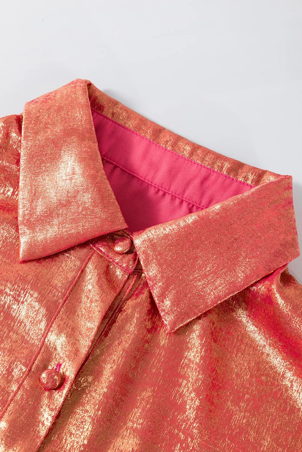 Metallic Sheen Long Sleeve Mini Dress - MAD RUFFI