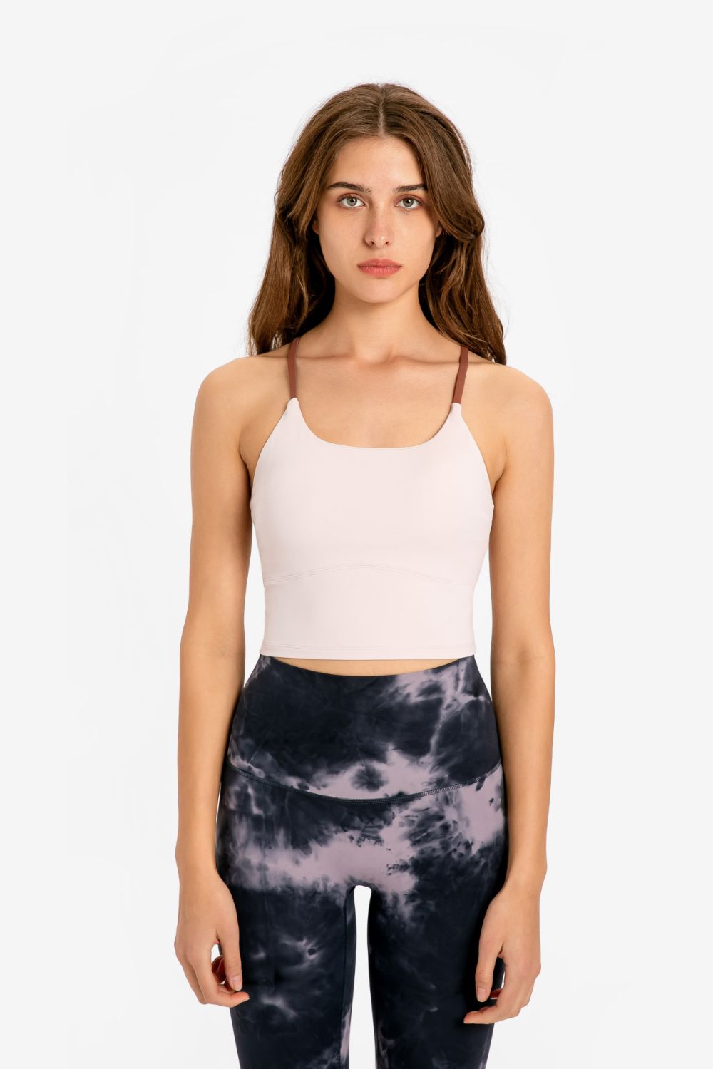 Millennia Crisscross Back Scoop Neck Sports Cami - MAD RUFFI