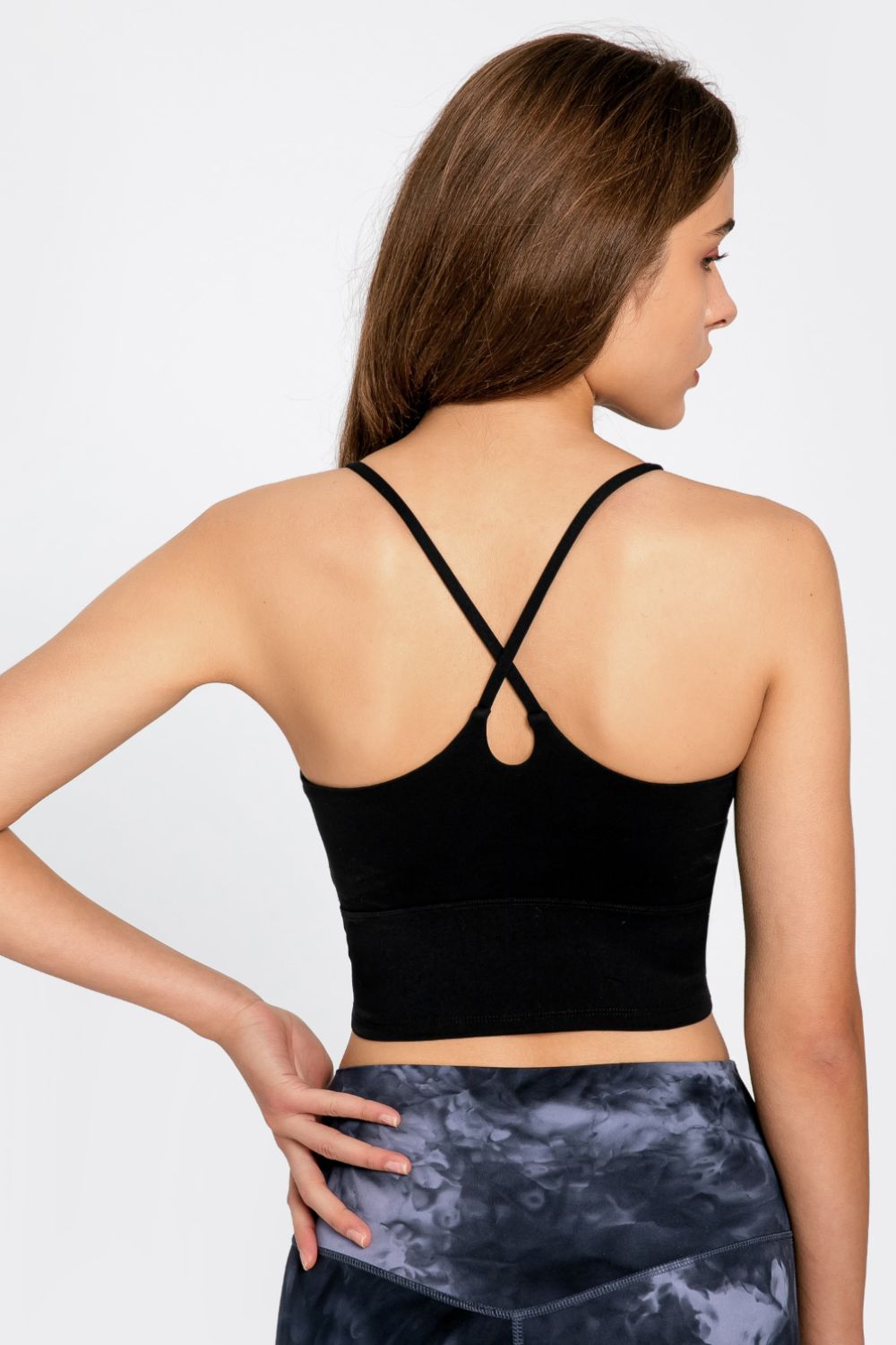 Millennia Crisscross Back Scoop Neck Sports Cami - MAD RUFFI