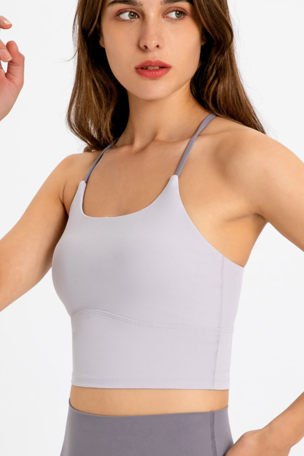Millennia Crisscross Back Scoop Neck Sports Cami - MAD RUFFI