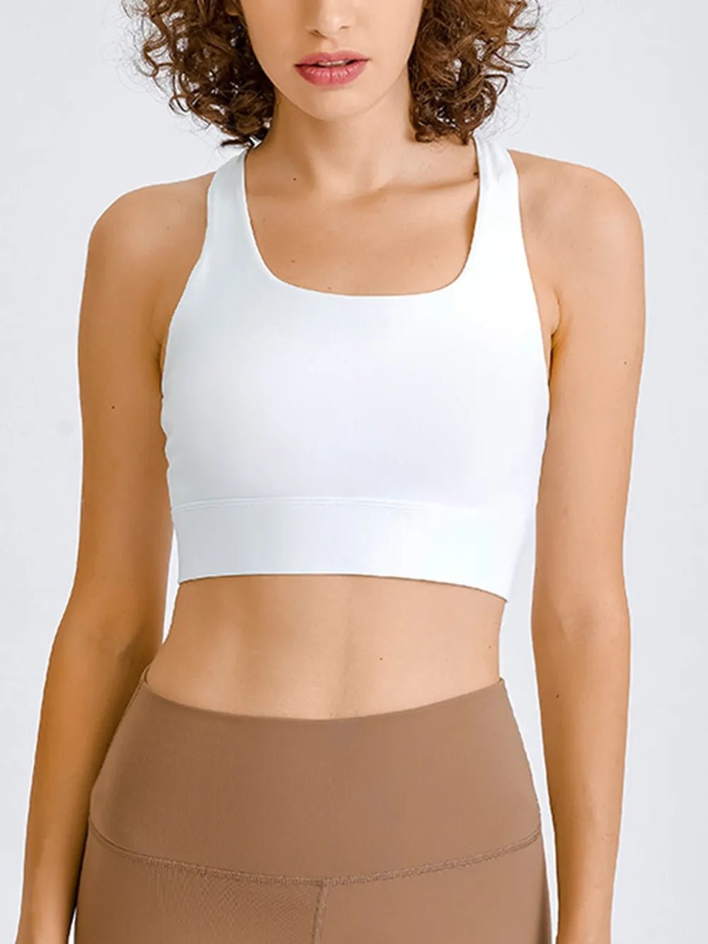 Millennia Double Take Square Neck Racerback Cropped Tank - MAD RUFFI