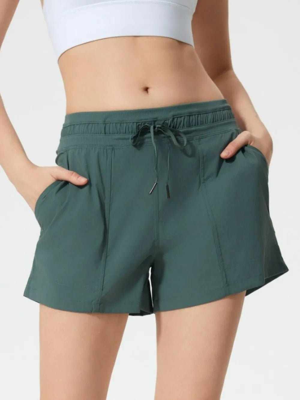 Millennia Drawstring Active Shorts with Pockets - MAD RUFFI