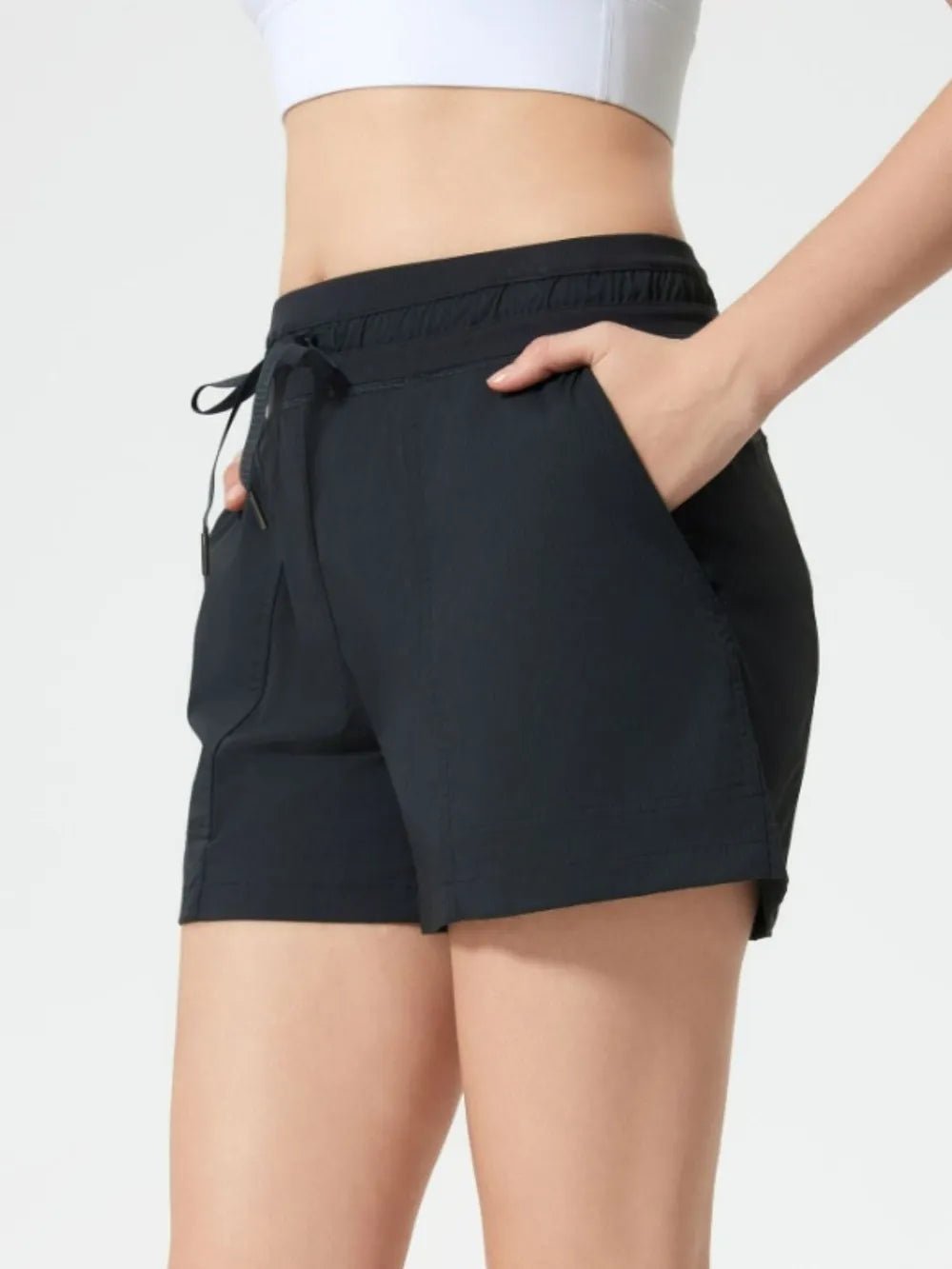 Millennia Drawstring Active Shorts with Pockets - MAD RUFFI