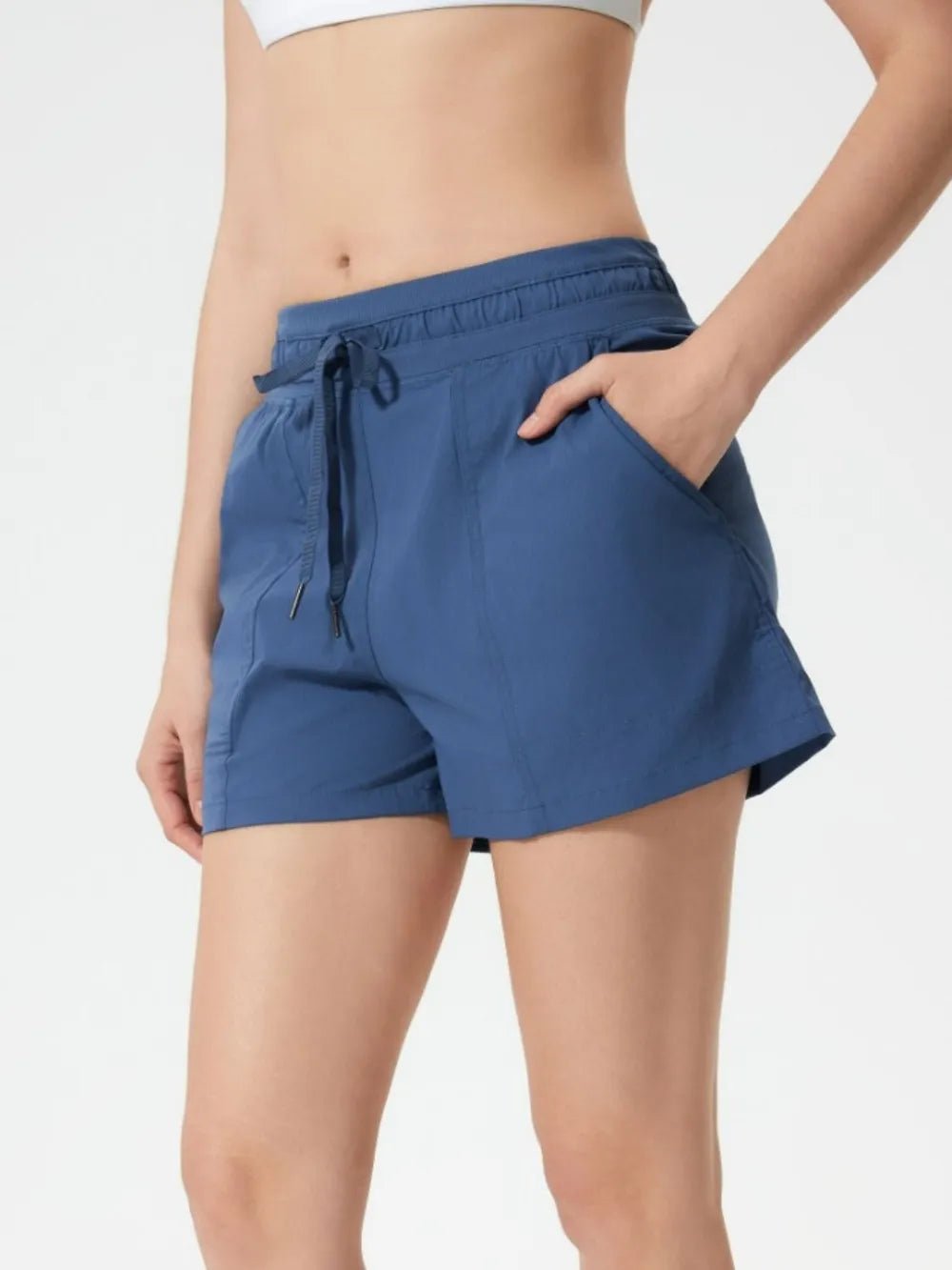Millennia Drawstring Active Shorts with Pockets - MAD RUFFI