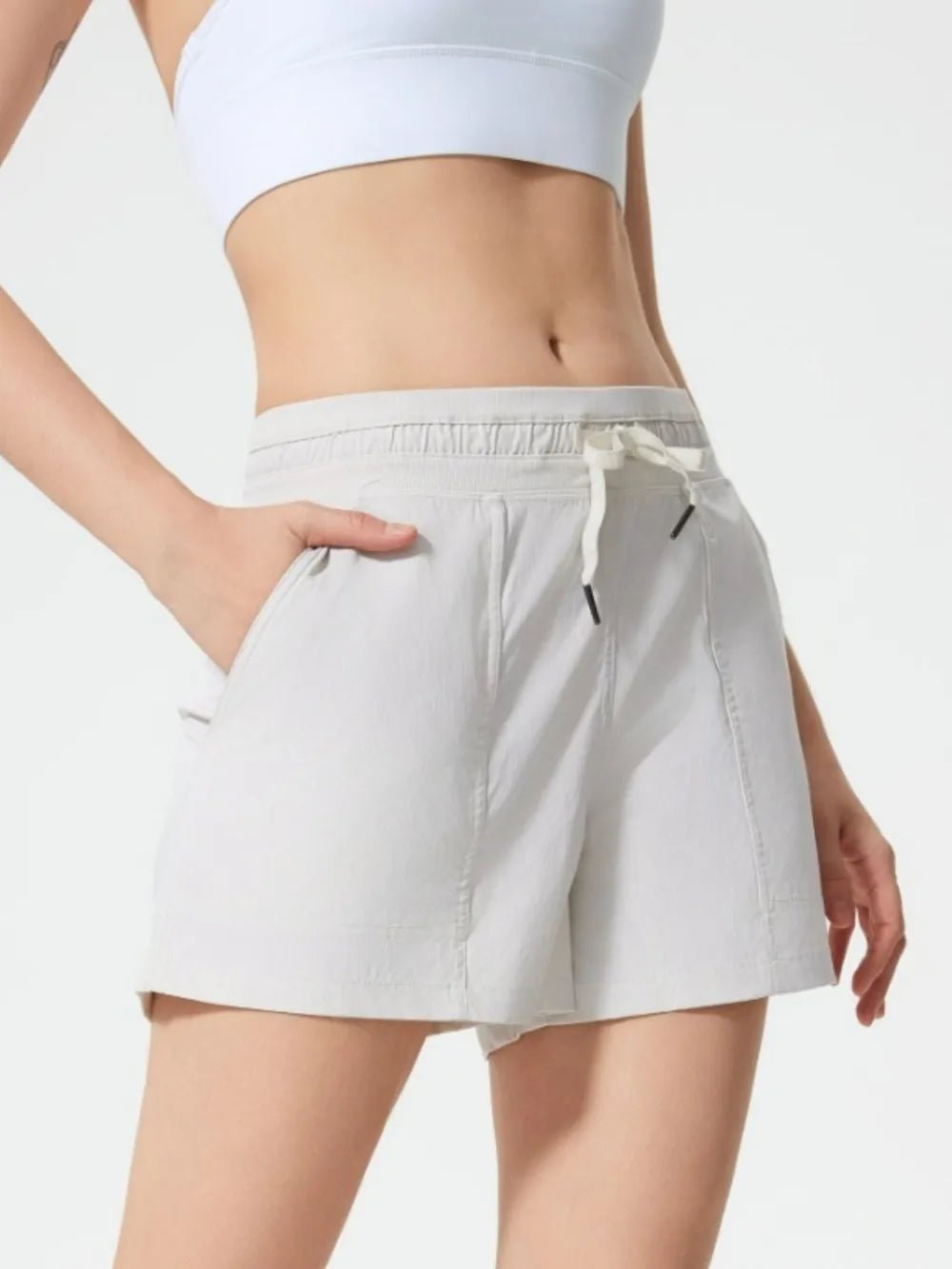 Millennia Drawstring Active Shorts with Pockets - MAD RUFFI