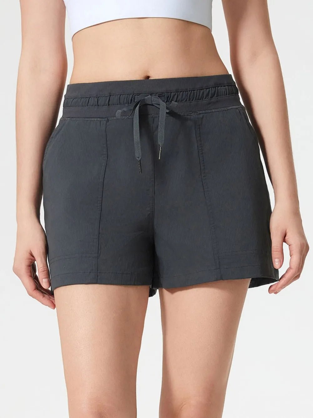 Millennia Drawstring Active Shorts with Pockets - MAD RUFFI