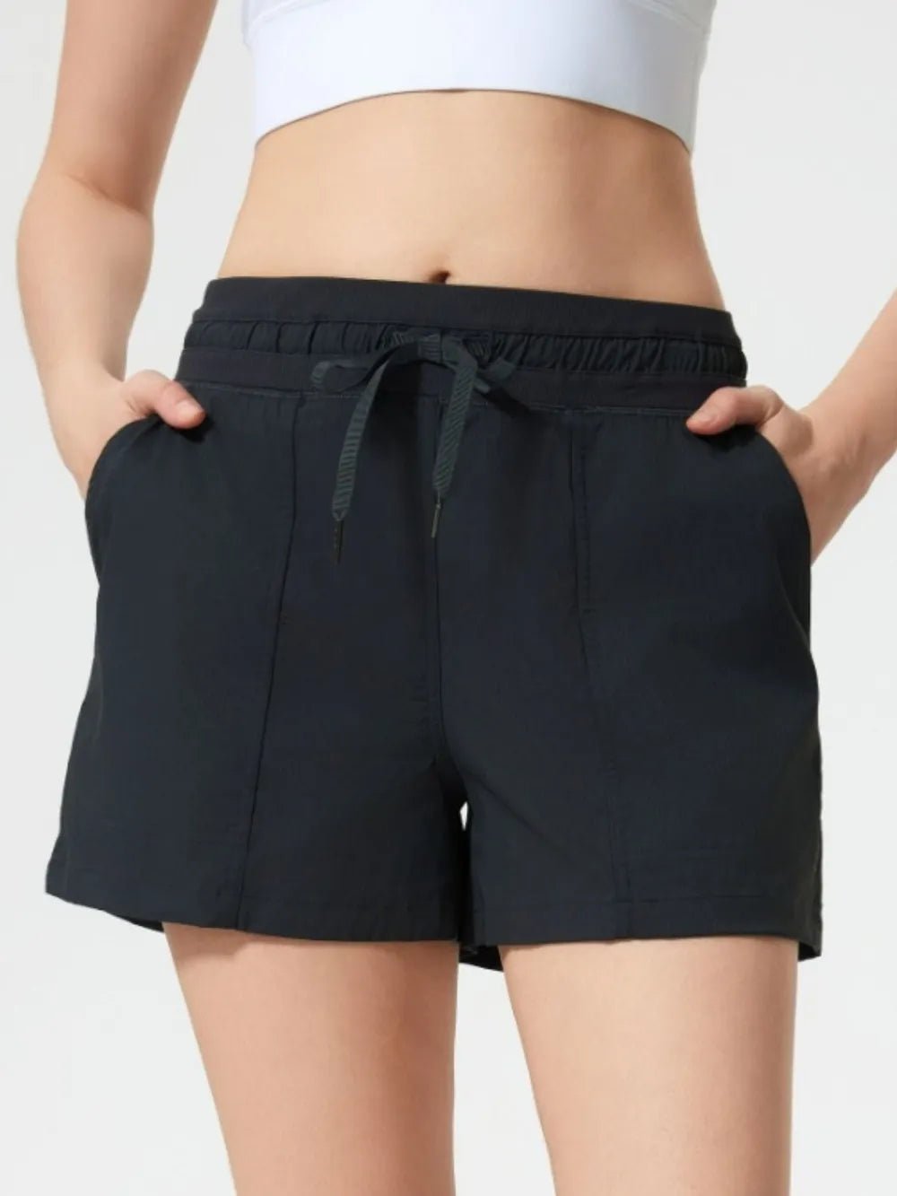 Millennia Drawstring Active Shorts with Pockets - MAD RUFFI