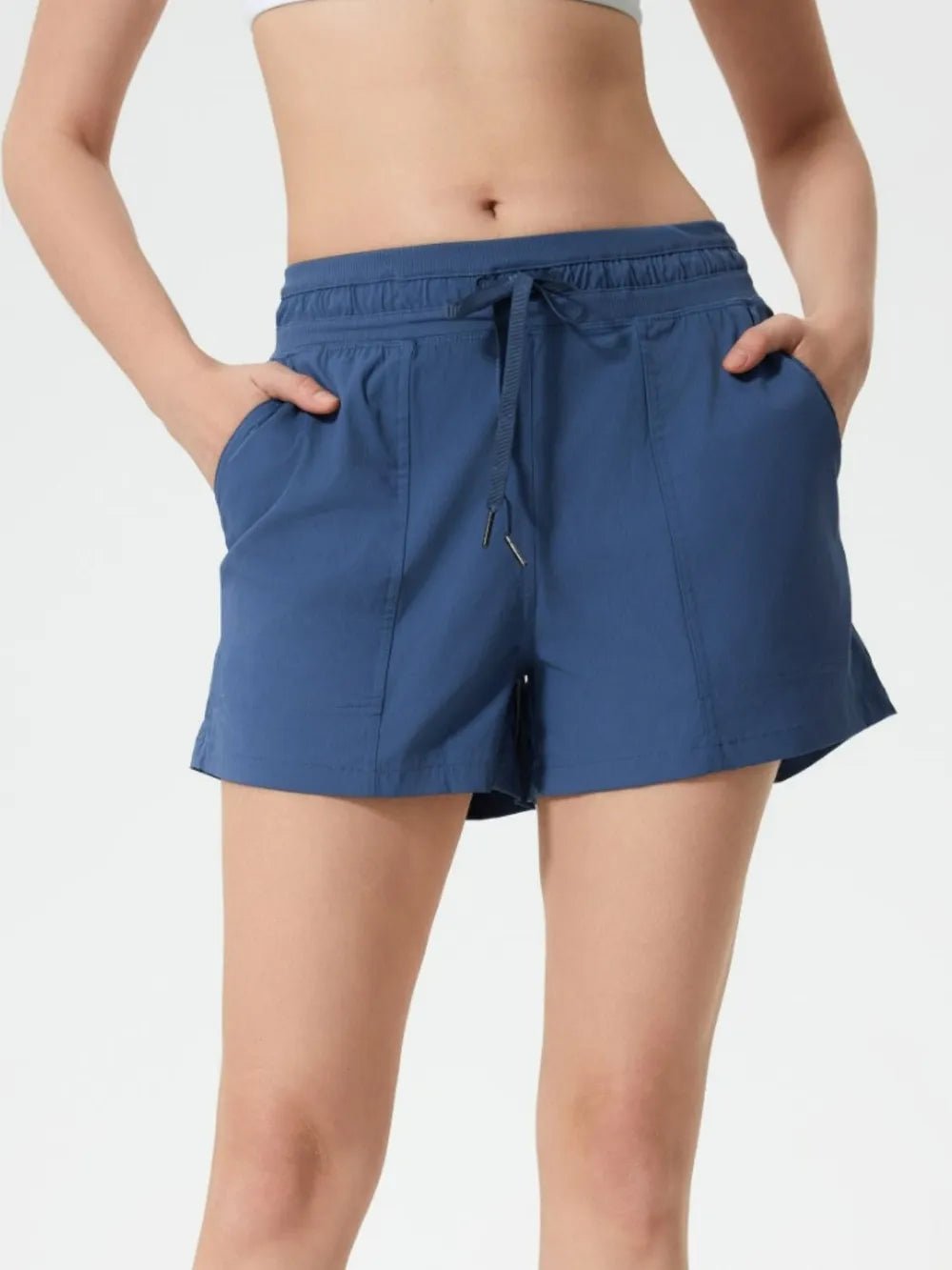 Millennia Drawstring Active Shorts with Pockets - MAD RUFFI