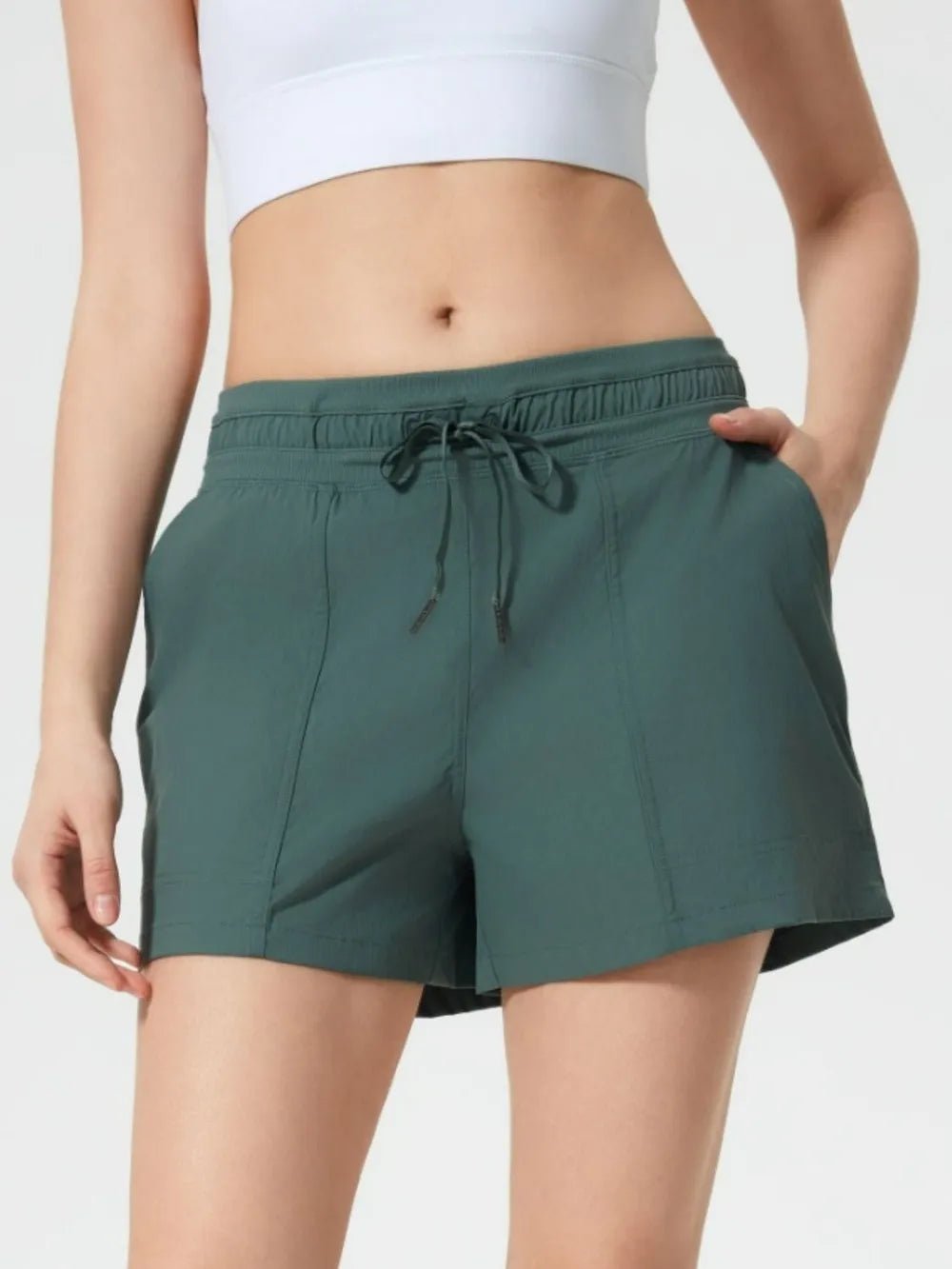 Millennia Drawstring Active Shorts with Pockets - MAD RUFFI