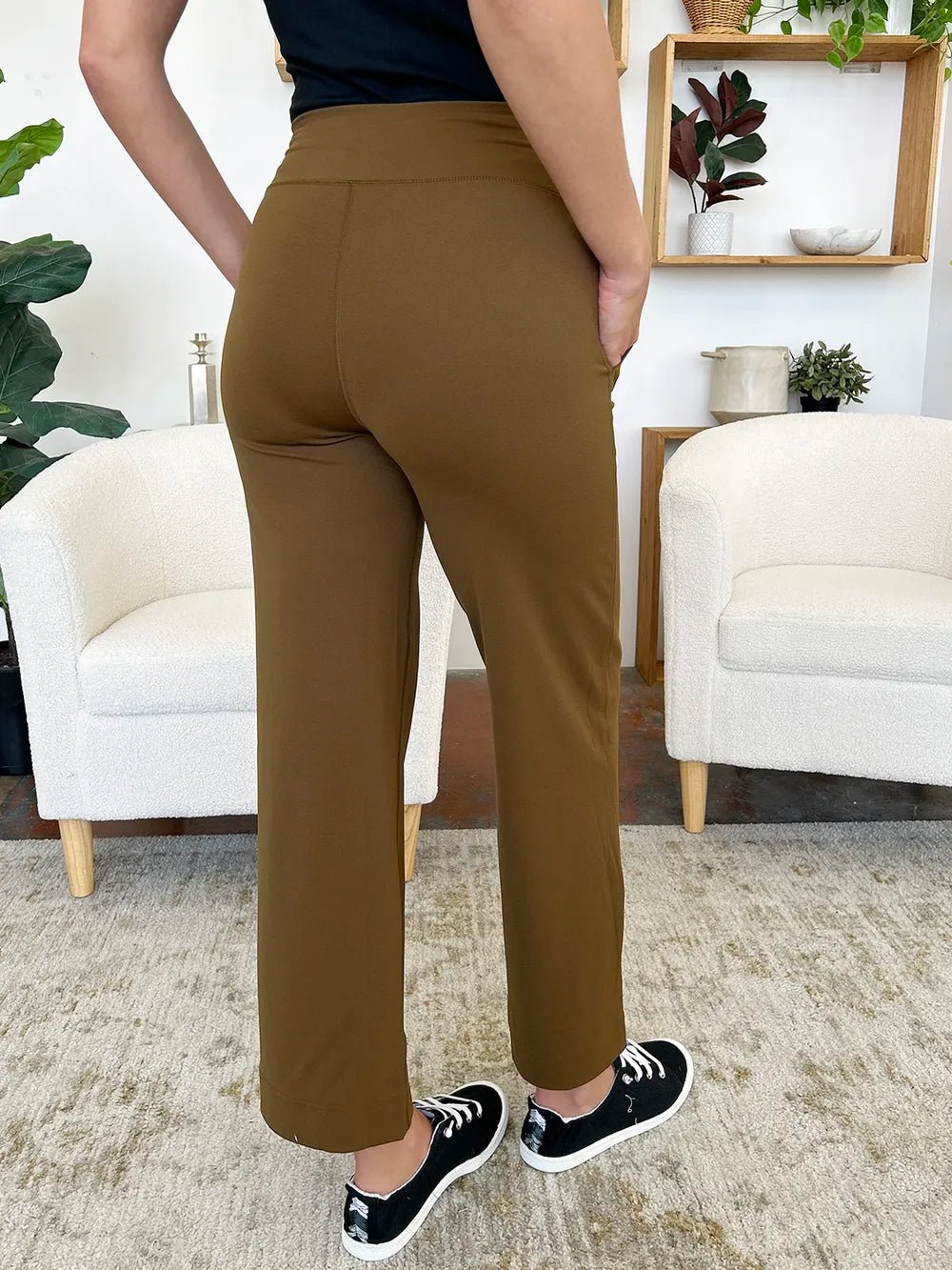 Millennia Drawstring Waist Wide Leg Sports Pants with Pockets - MAD RUFFI