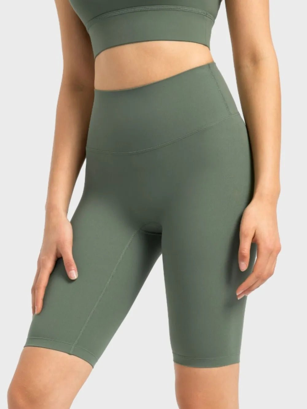 Millennia High Rise Wide Waistband Active Shorts - MAD RUFFI