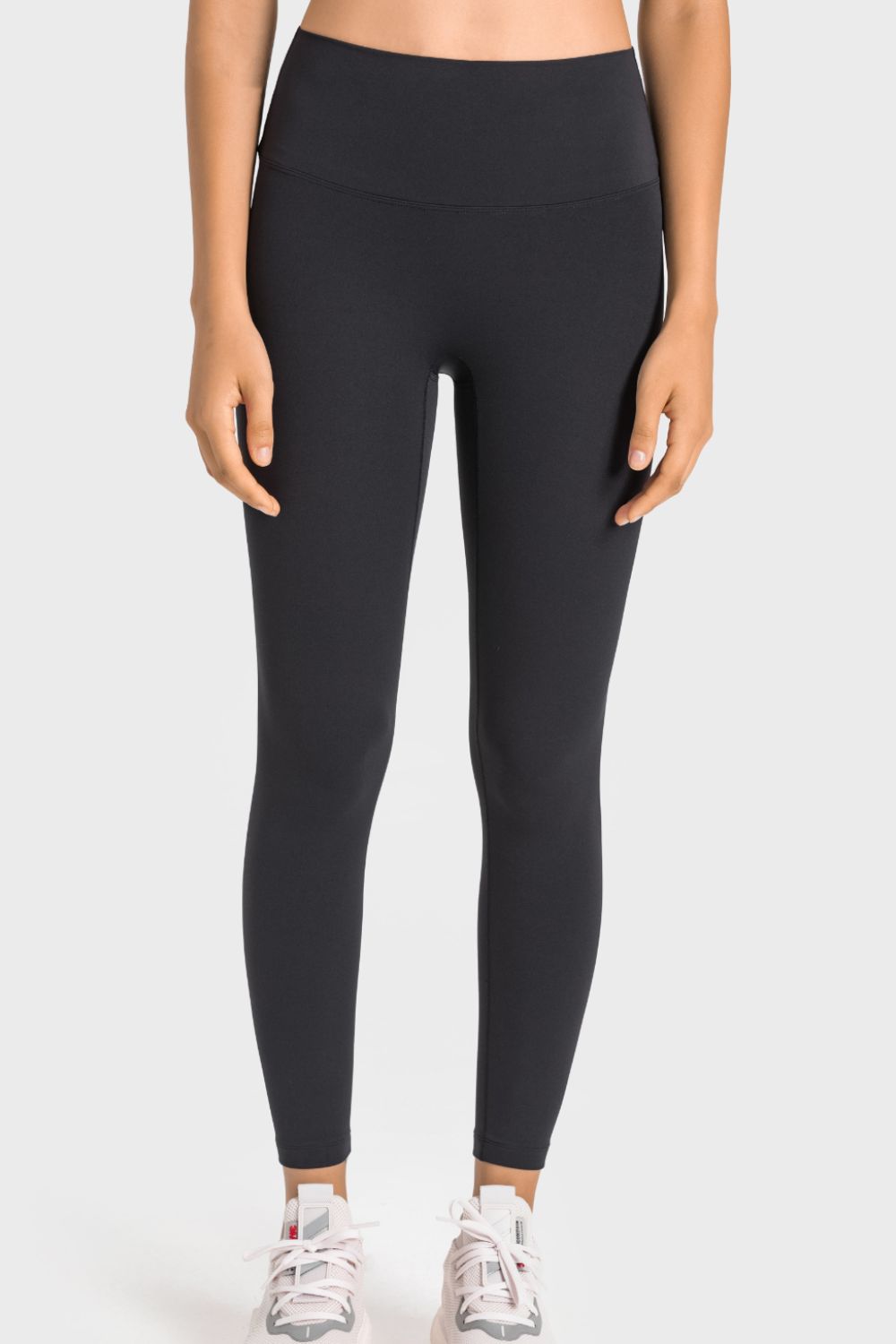 Millennia High - Rise Wide Waistband Yoga Leggings - MAD RUFFI