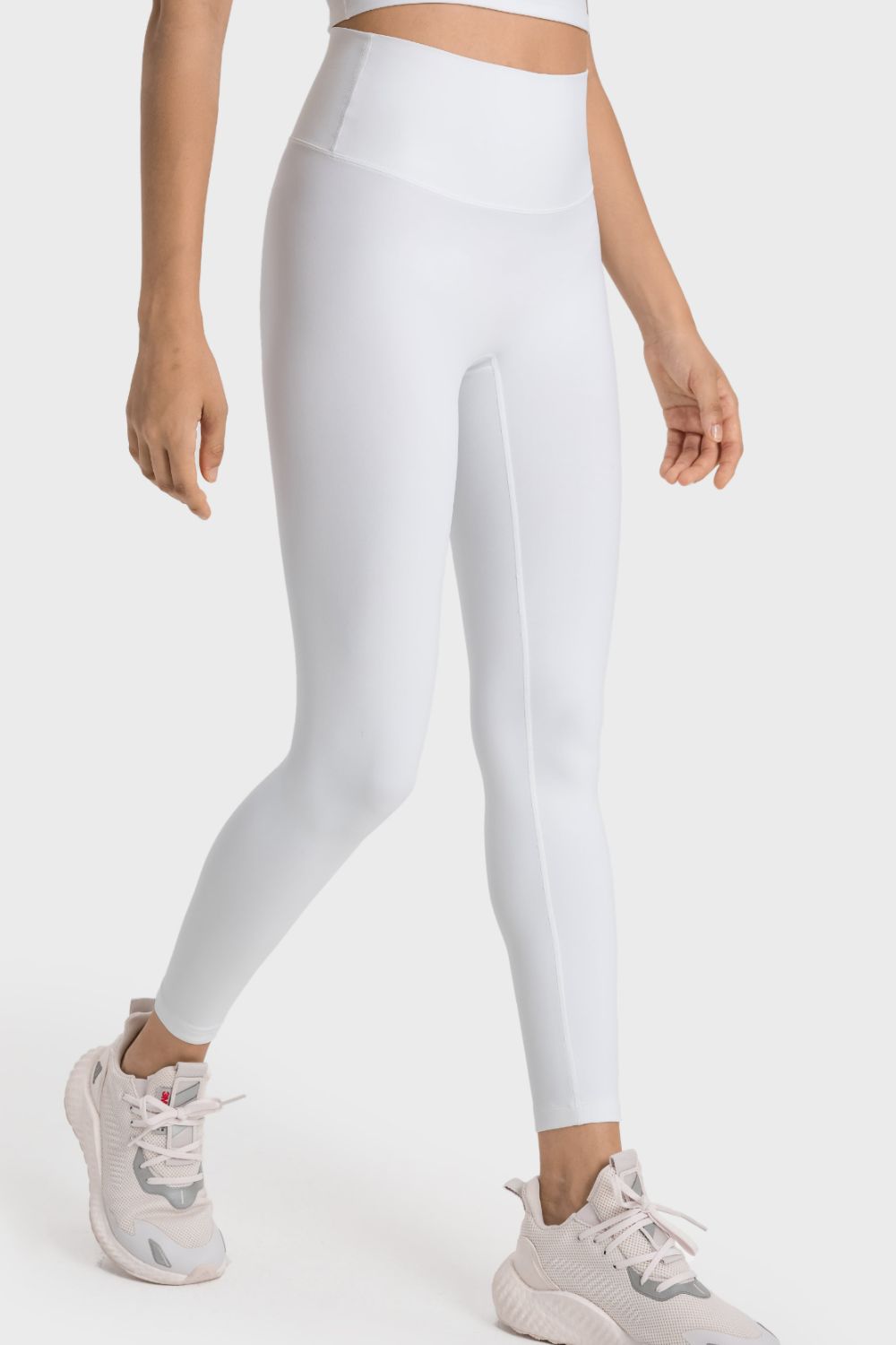 Millennia High - Rise Wide Waistband Yoga Leggings - MAD RUFFI